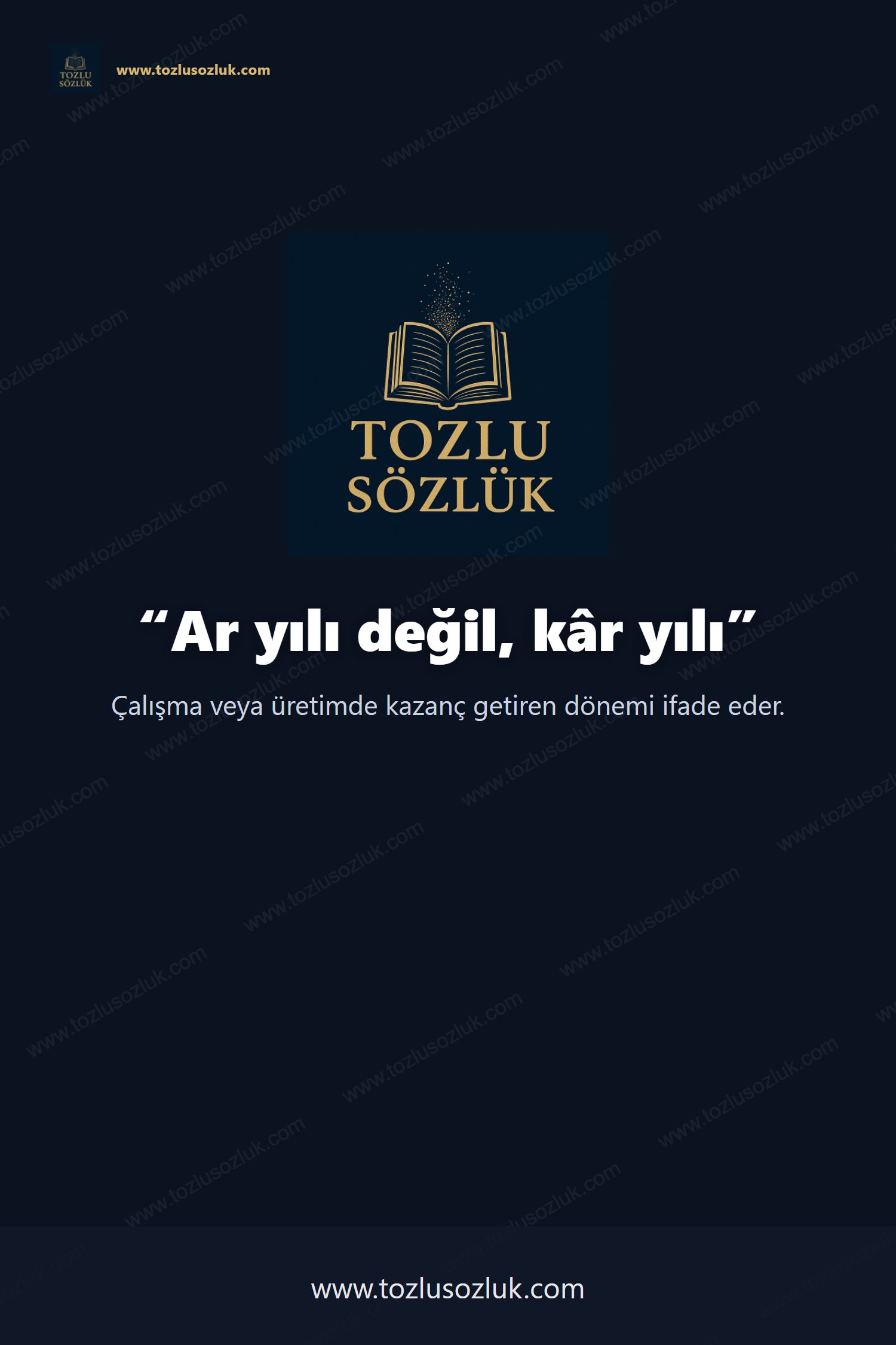 Ar yılı değil, kâr yılı Pinterest görseli