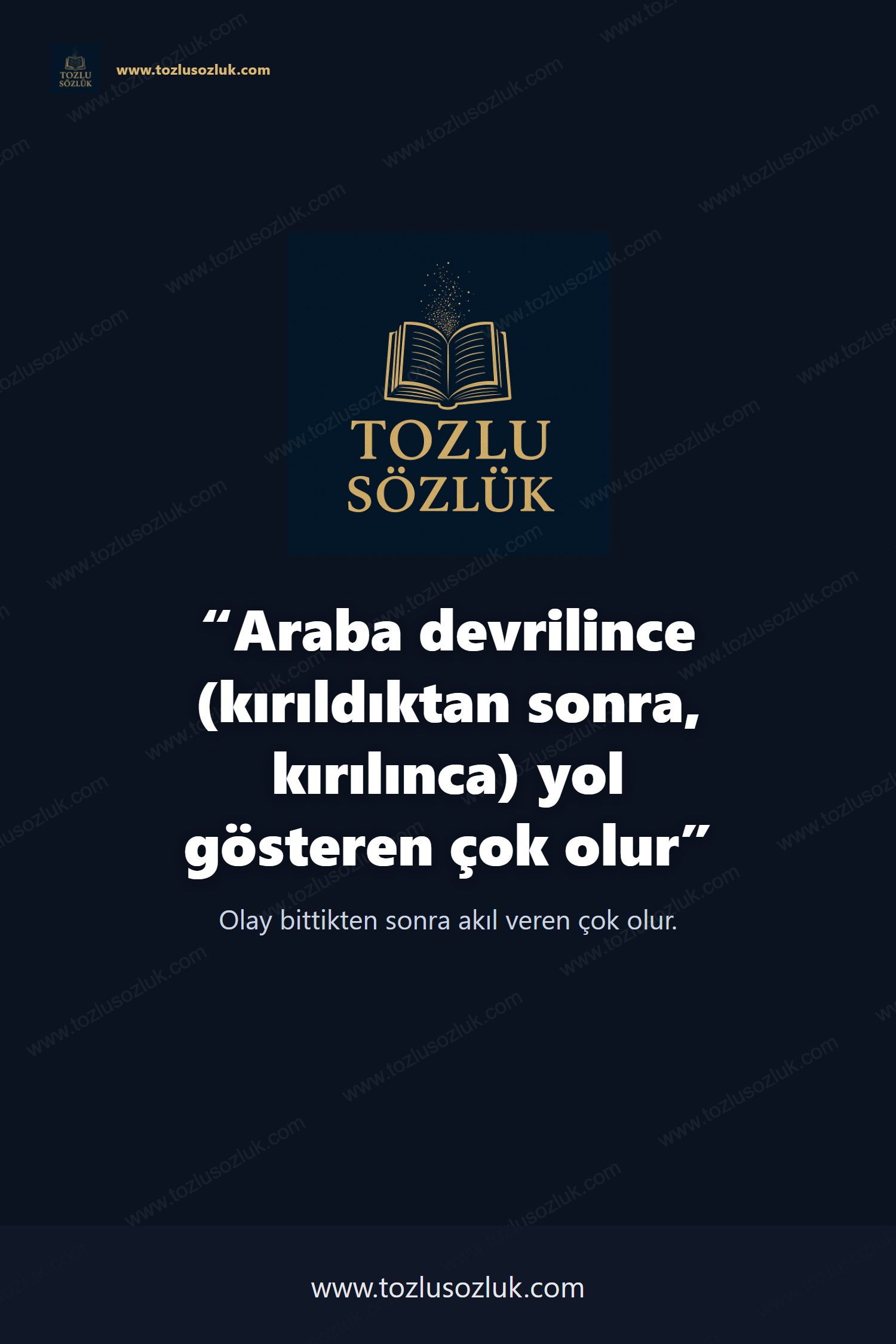 Araba devrilince (kırıldıktan sonra, kırılınca) yol gösteren çok olur Pinterest görseli