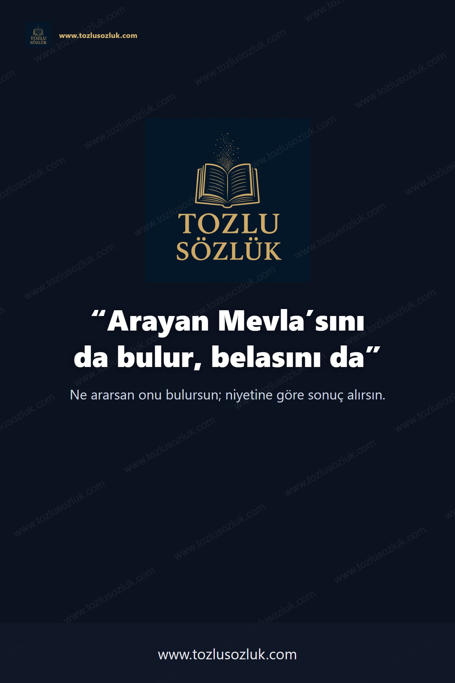 Arayan Mevla’sını da bulur, belasını da Pinterest görseli