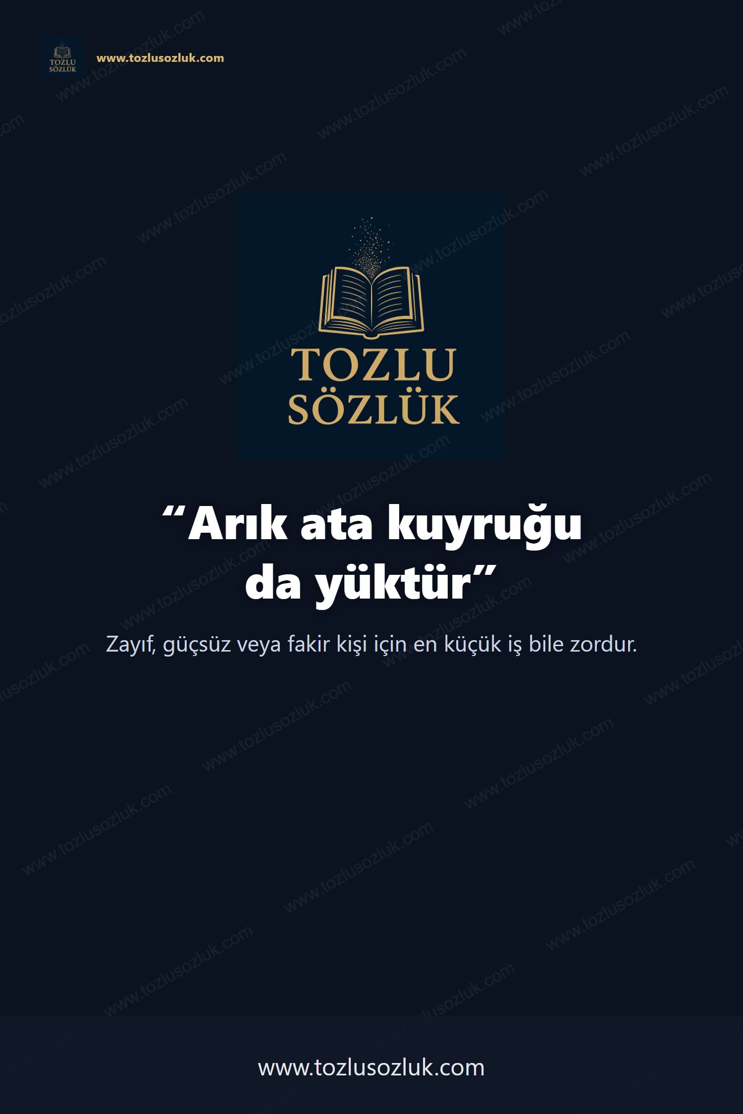 Arık ata kuyruğu da yüktür Pinterest görseli