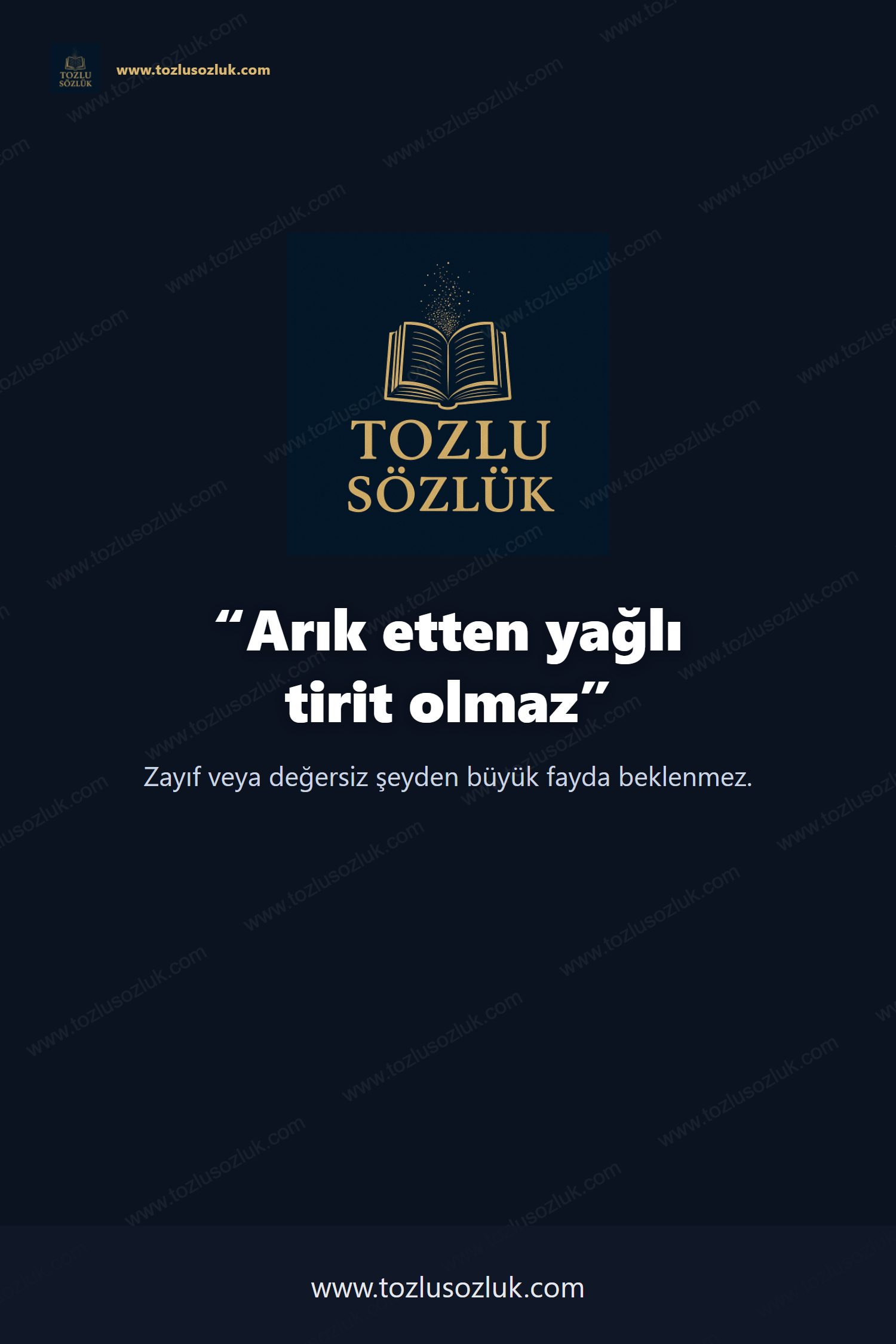 Arık etten yağlı tirit olmaz Pinterest görseli