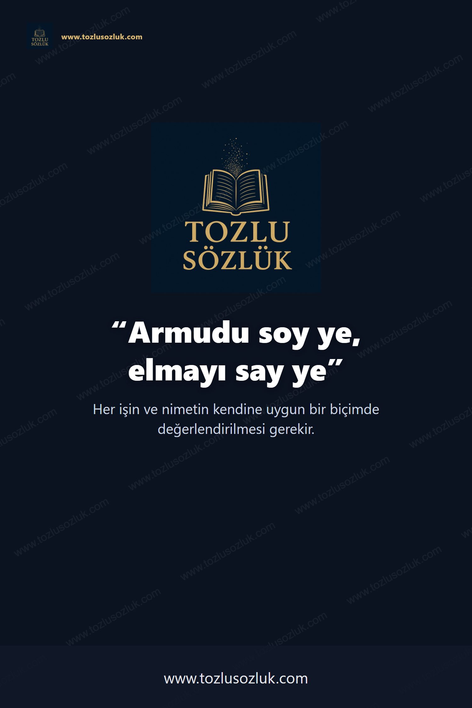 Armudu soy ye, elmayı say ye Pinterest görseli