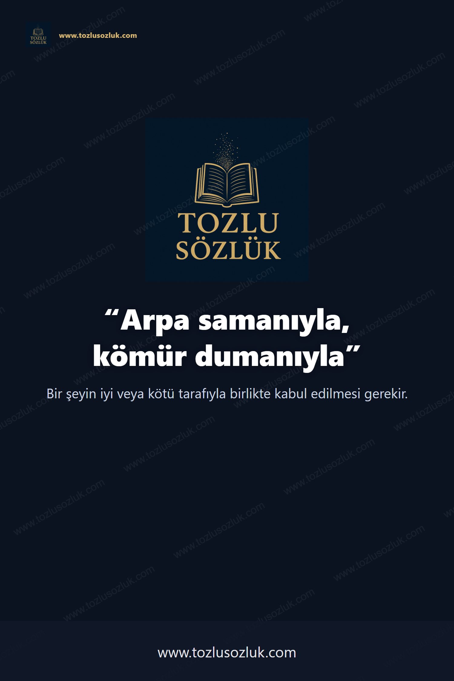 Arpa samanıyla, kömür dumanıyla Pinterest görseli