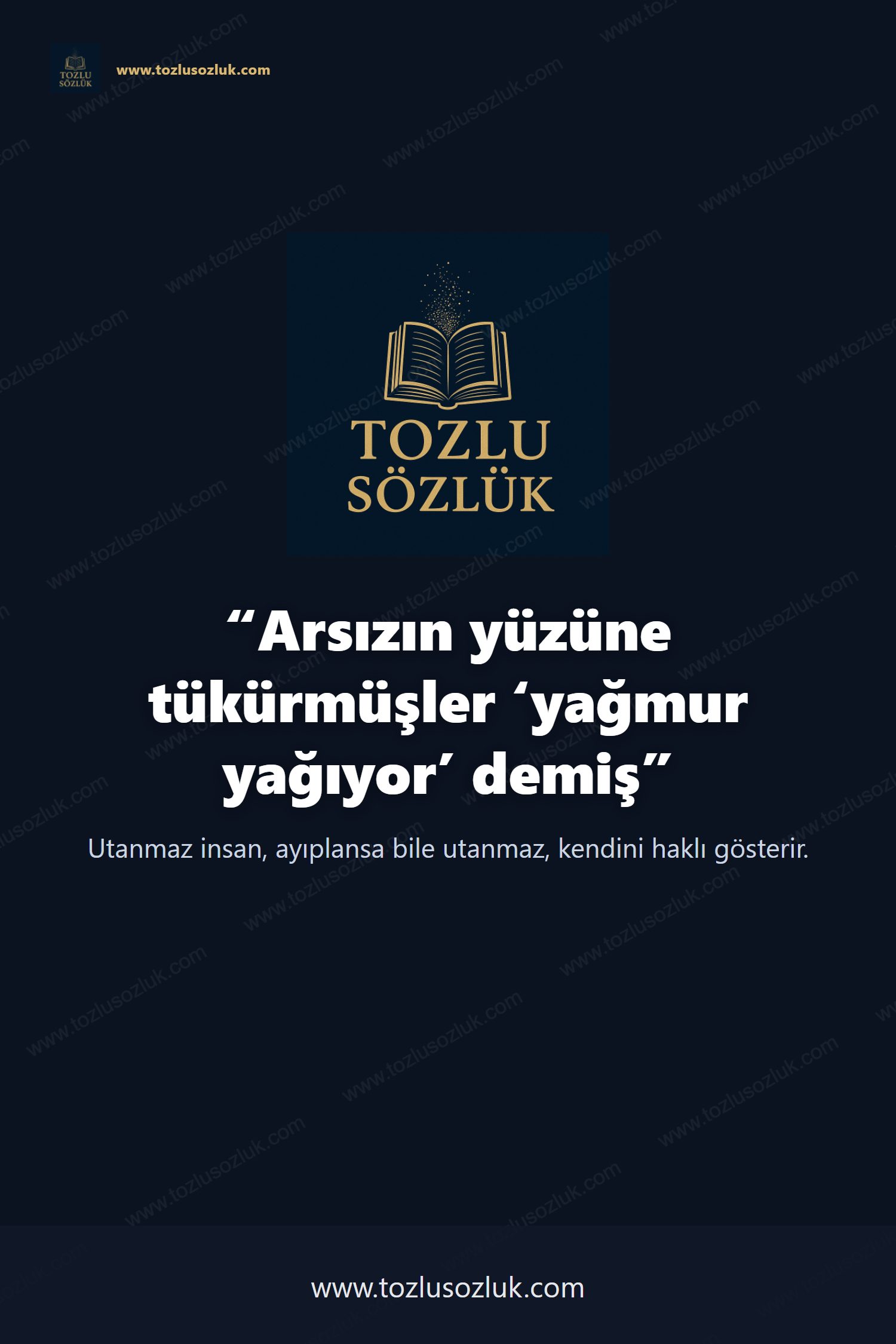 Arsızın yüzüne tükürmüşler ‘yağmur yağıyor’ demiş Pinterest görseli