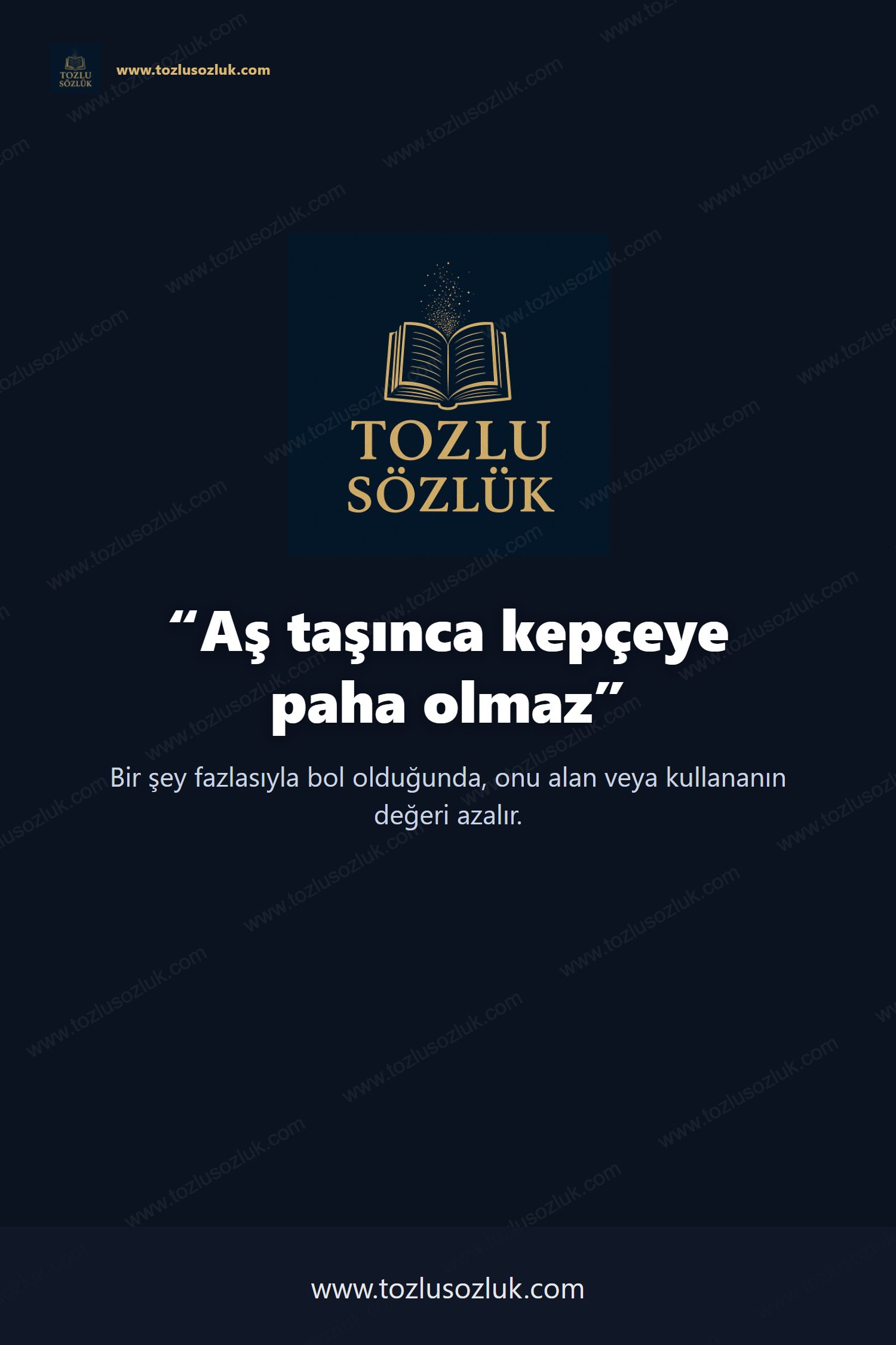 Aş taşınca kepçeye paha olmaz Pinterest görseli