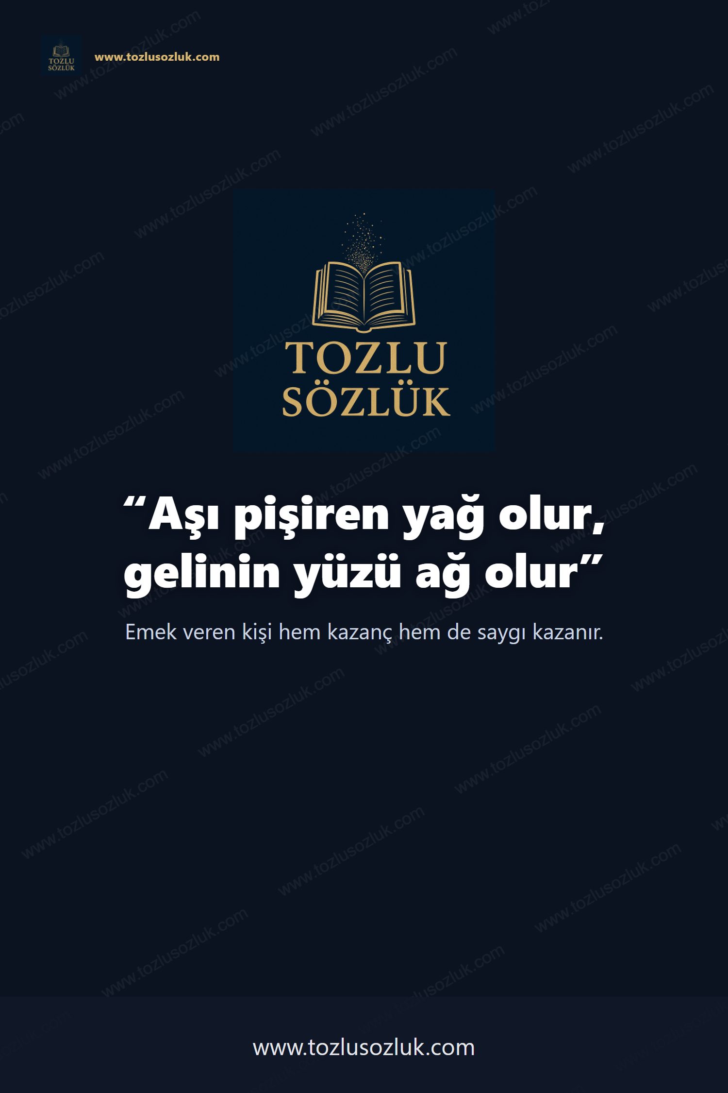 Aşı pişiren yağ olur, gelinin yüzü ağ olur Pinterest görseli