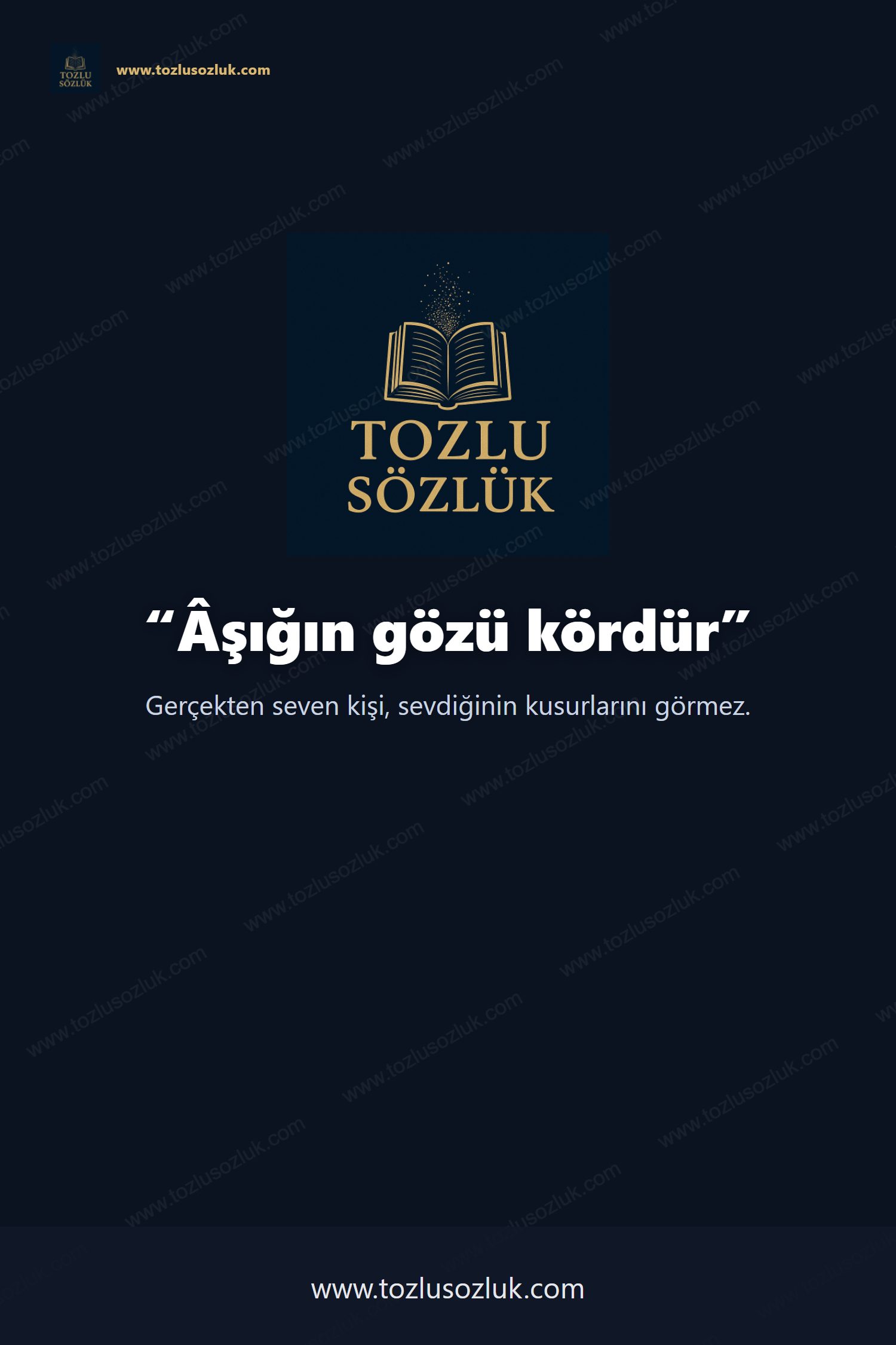 Âşığın gözü kördür Pinterest görseli