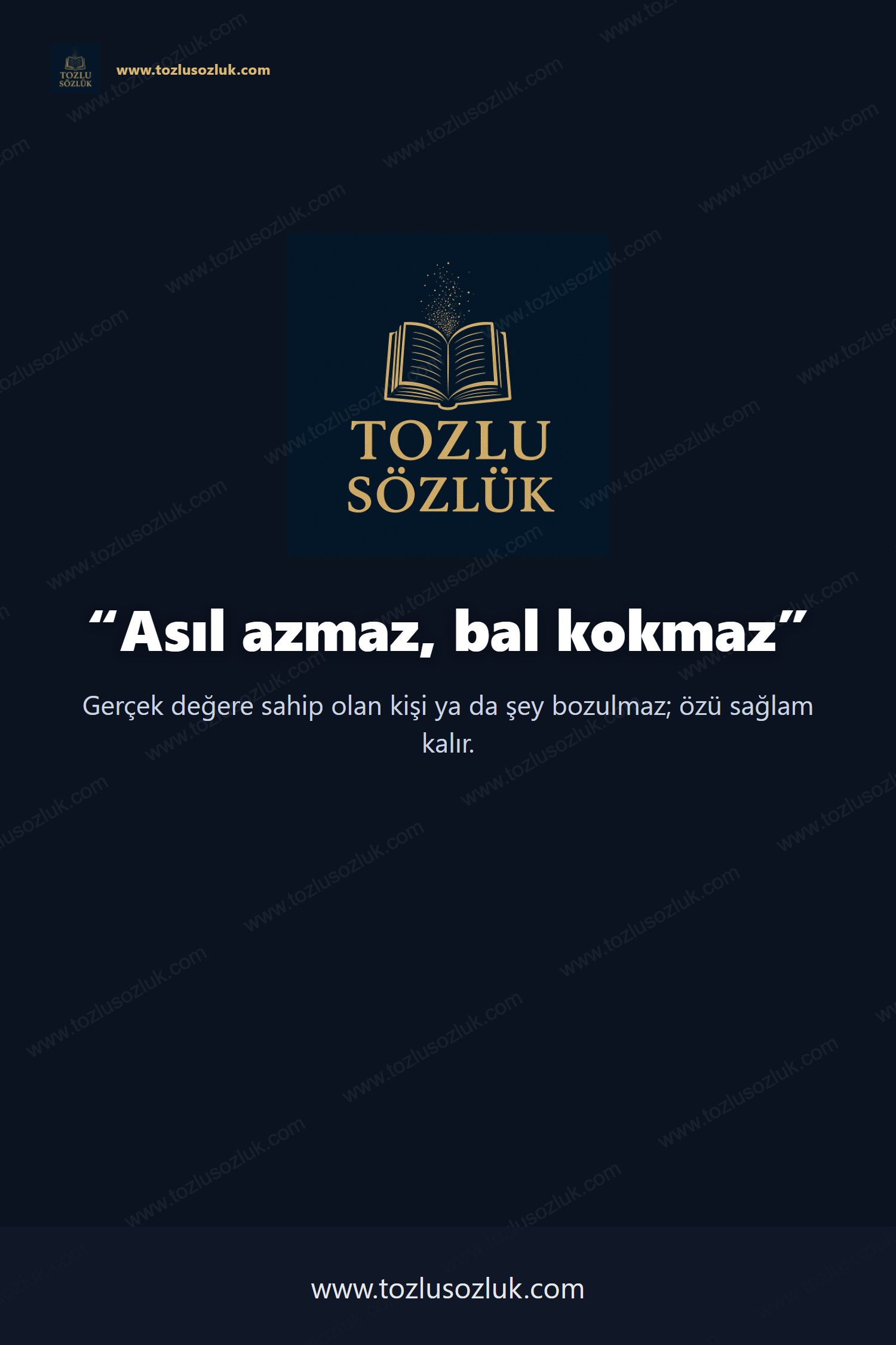 Asıl azmaz, bal kokmaz Pinterest görseli