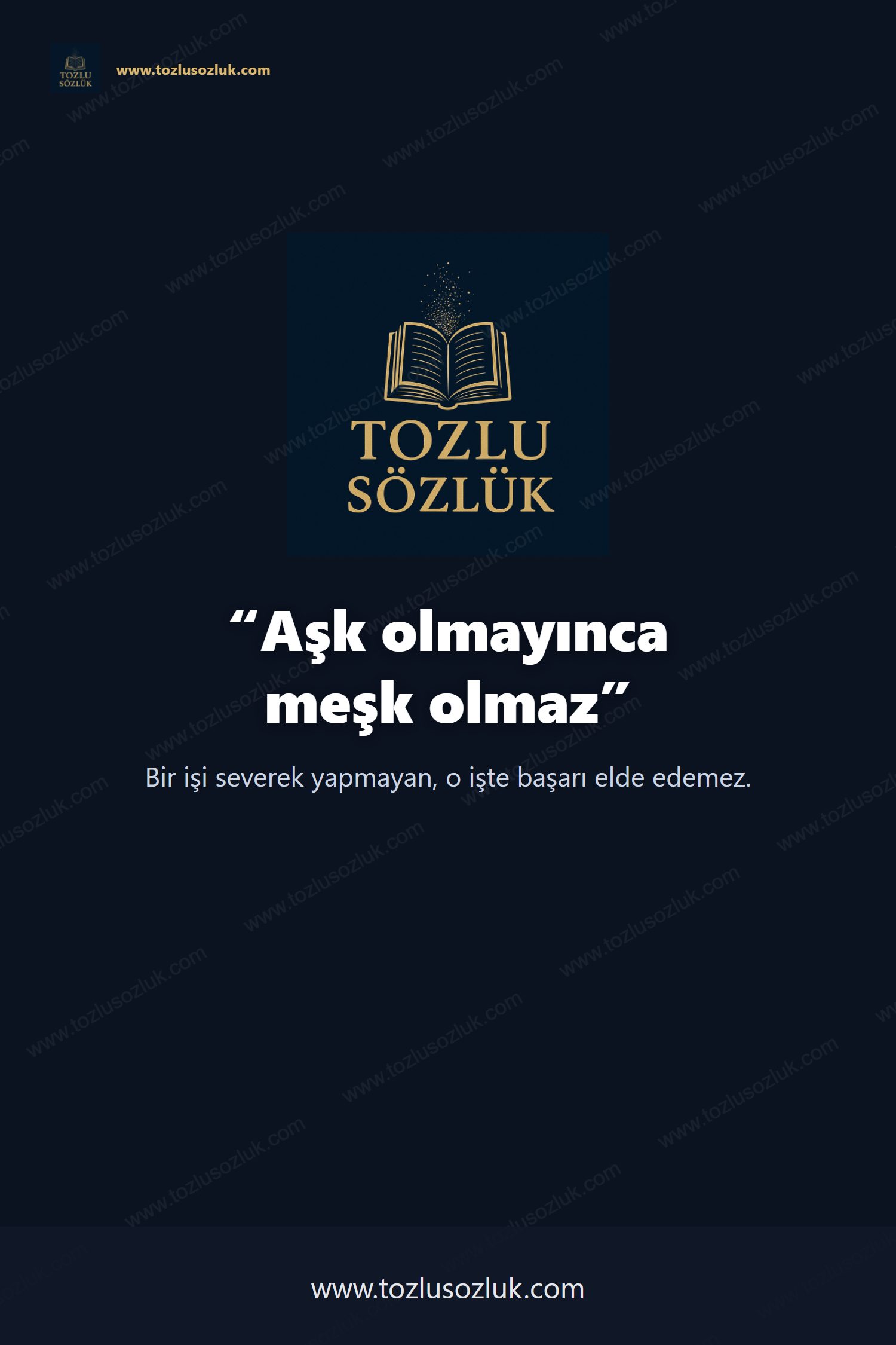 Aşk olmayınca meşk olmaz Pinterest görseli