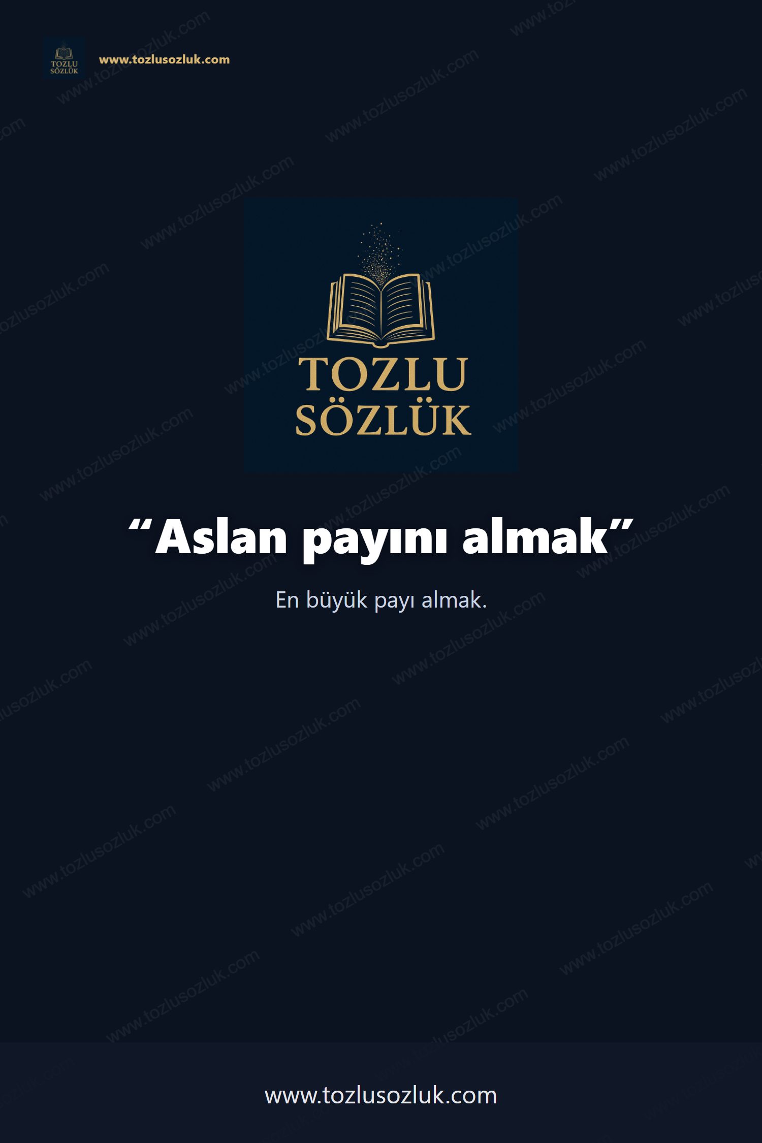 Aslan payını almak Pinterest görseli