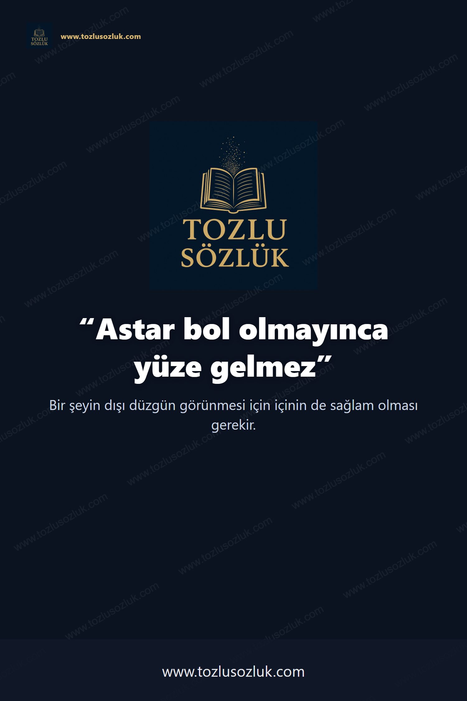 Astar bol olmayınca yüze gelmez Pinterest görseli