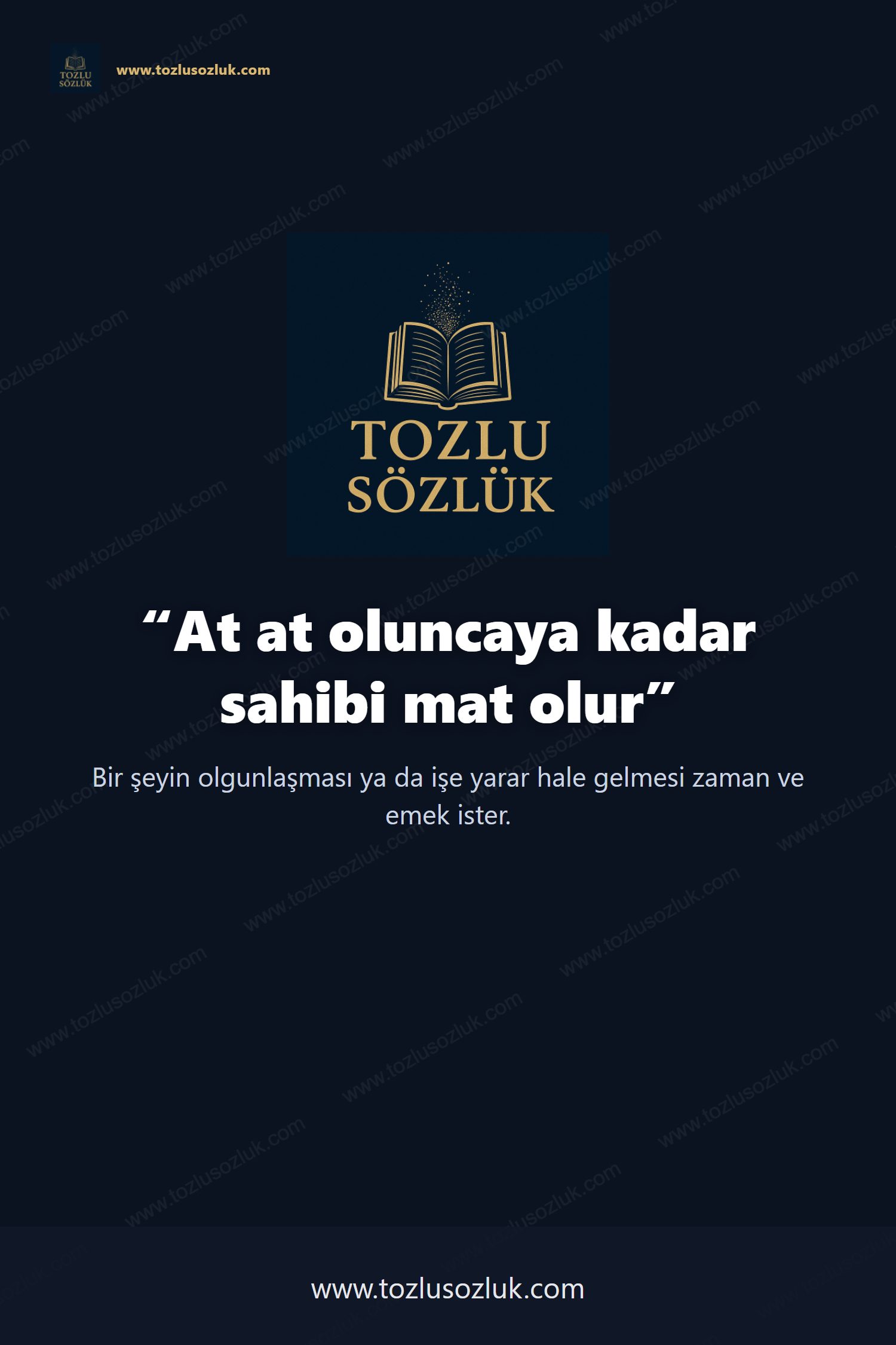 At at oluncaya kadar sahibi mat olur Pinterest görseli