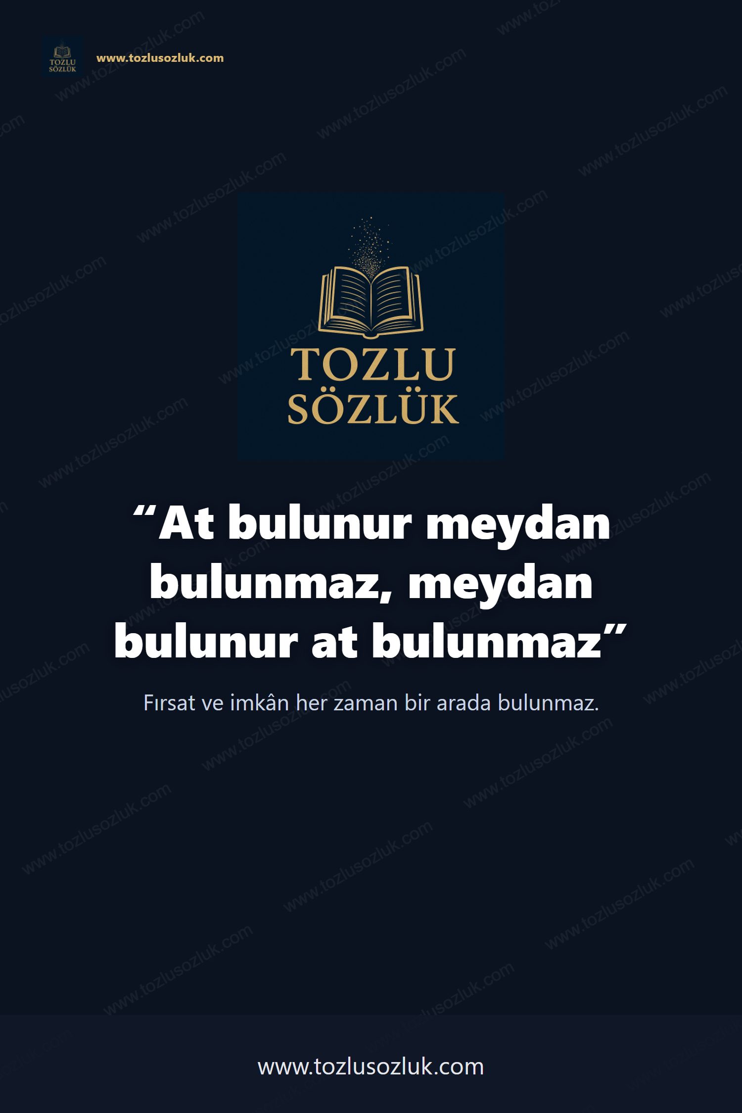 At bulunur meydan bulunmaz, meydan bulunur at bulunmaz Pinterest görseli