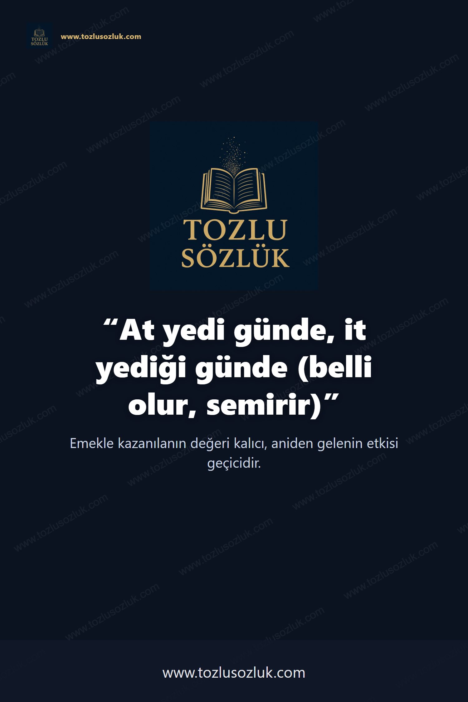 At yedi günde, it yediği günde (belli olur, semirir) Pinterest görseli