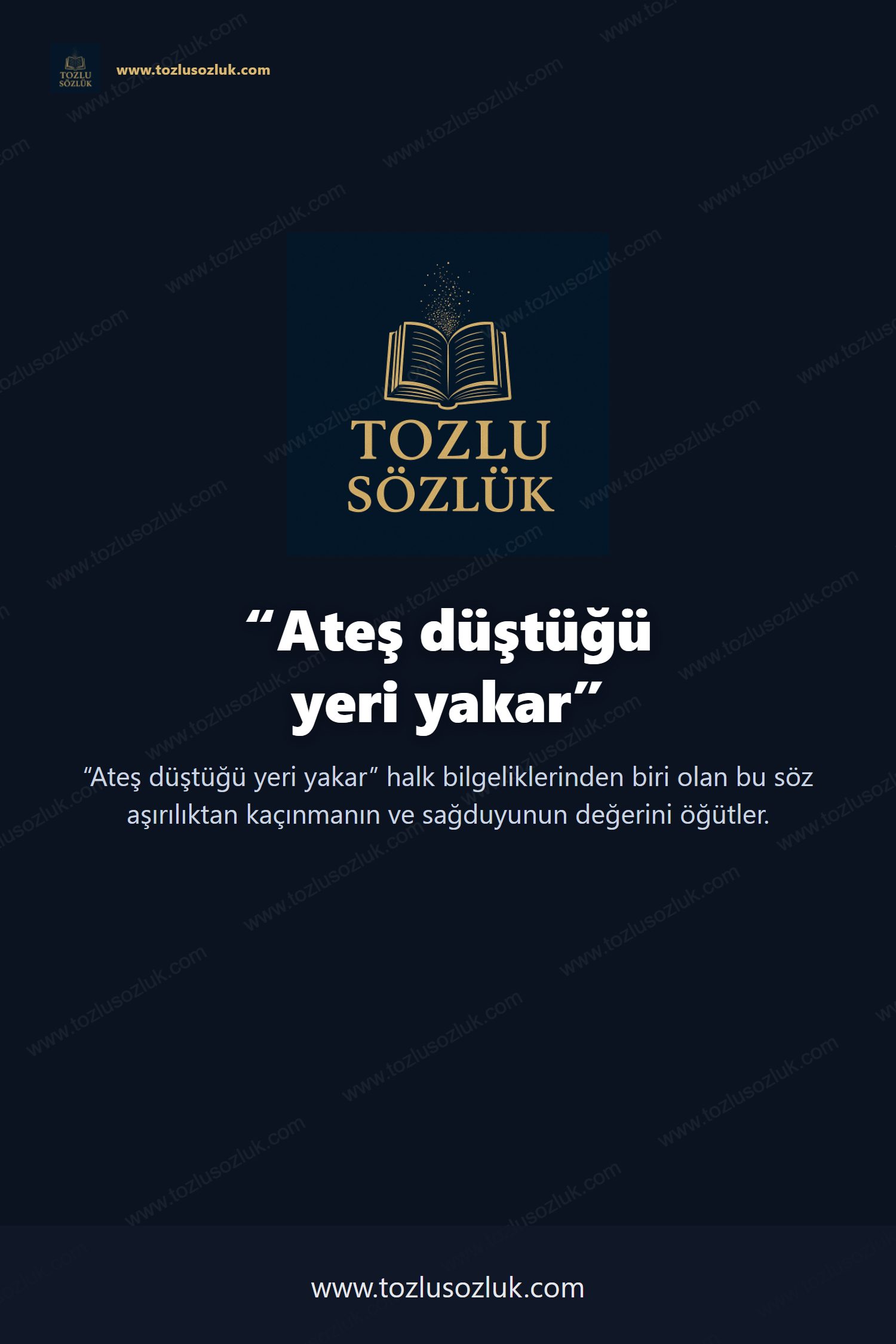 Ateş düştüğü yeri yakar Pinterest görseli