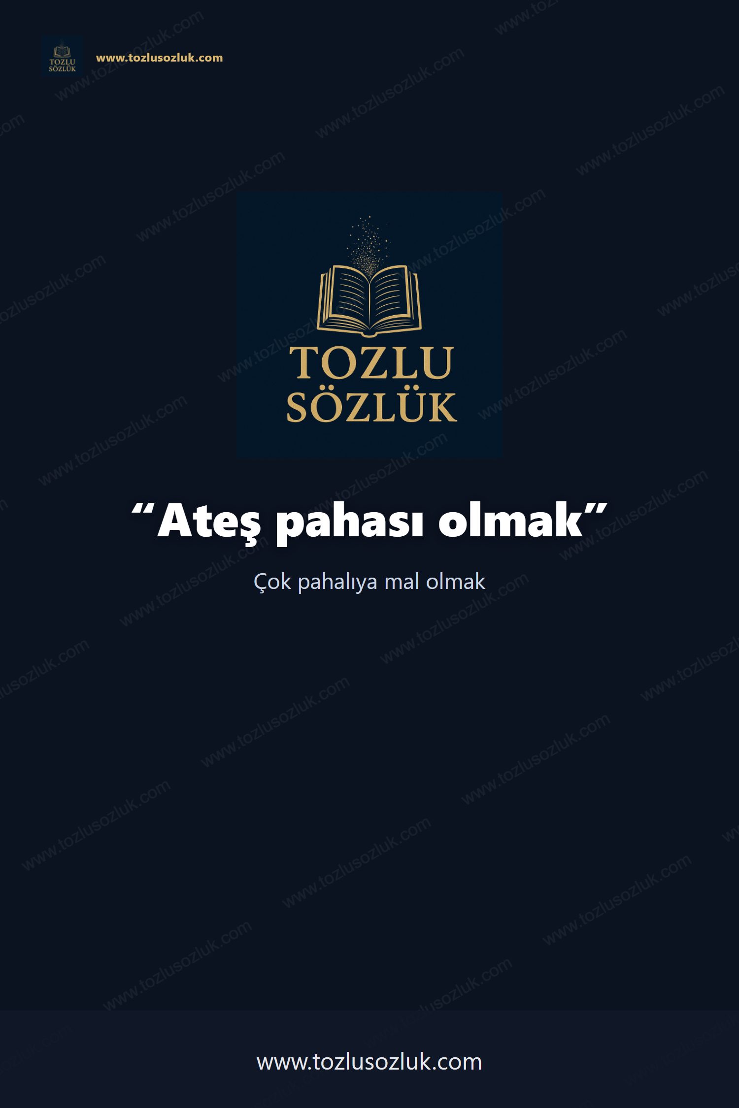 Ateş pahası olmak Pinterest görseli