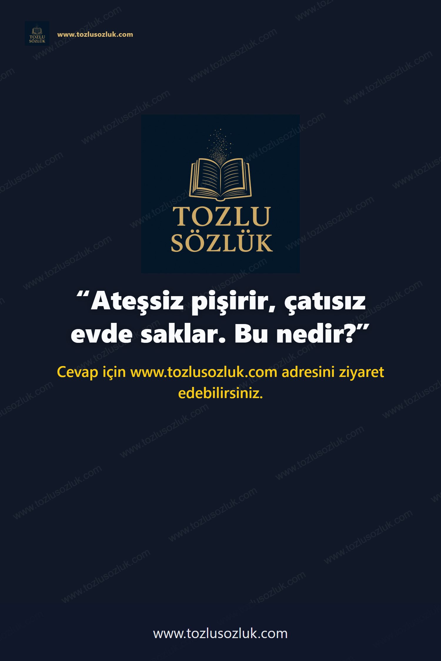 Ateşsiz pişirir, çatısız evde saklar. Bu nedir? Pinterest görseli