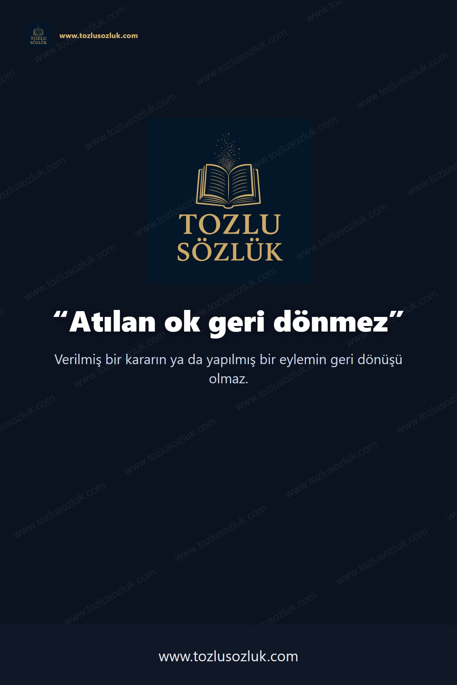 Atılan ok geri dönmez Pinterest görseli