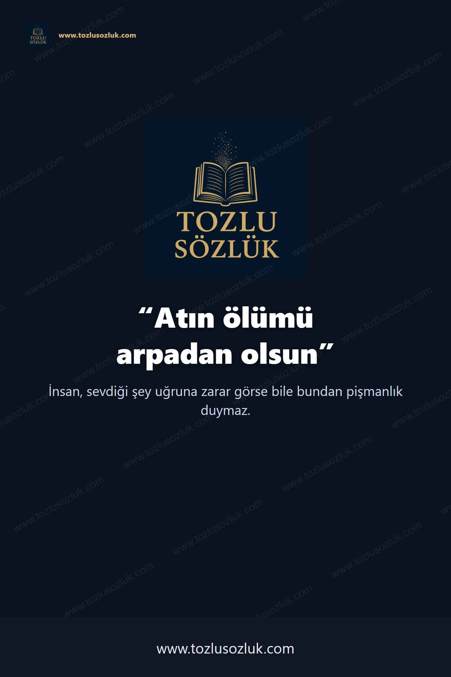 Atın ölümü arpadan olsun Pinterest görseli