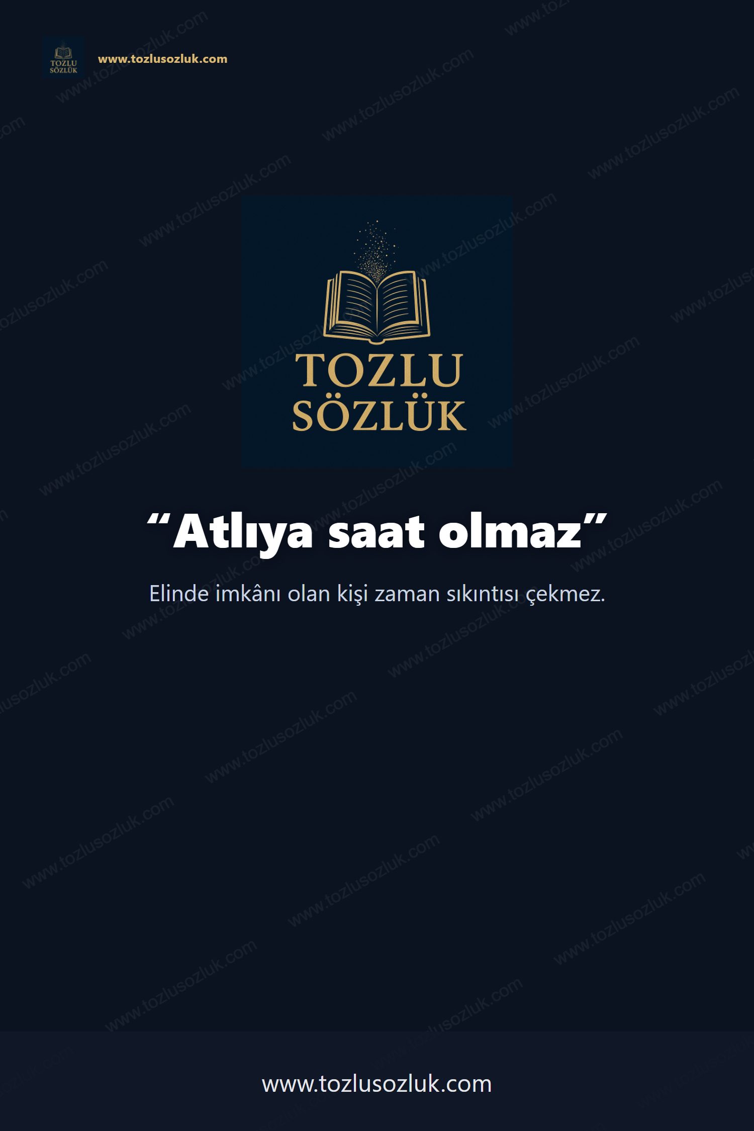 Atlıya saat olmaz Pinterest görseli