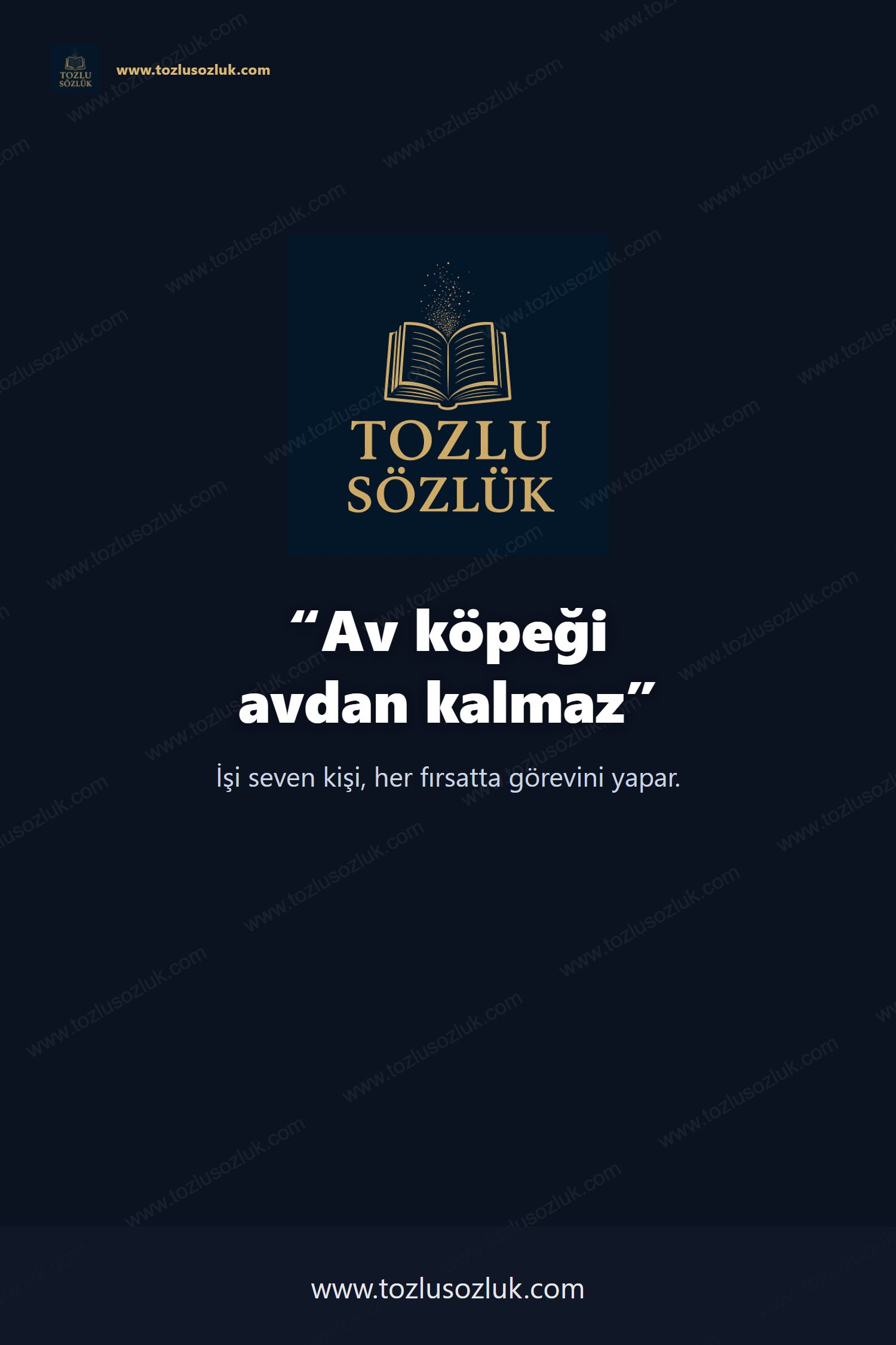 Av köpeği avdan kalmaz Pinterest görseli