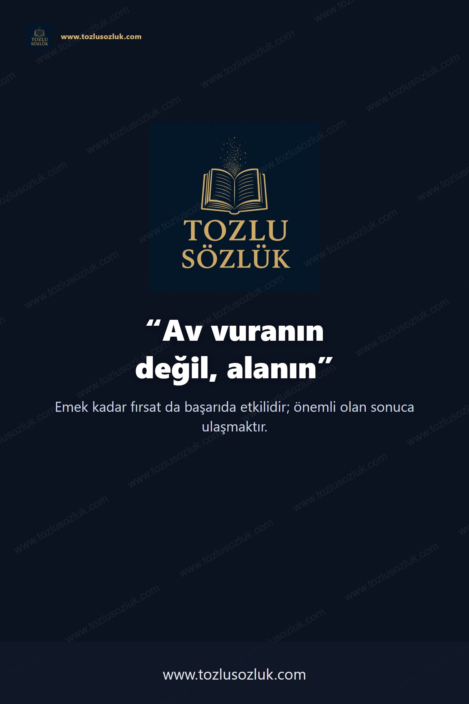 Av vuranın değil, alanın Pinterest görseli