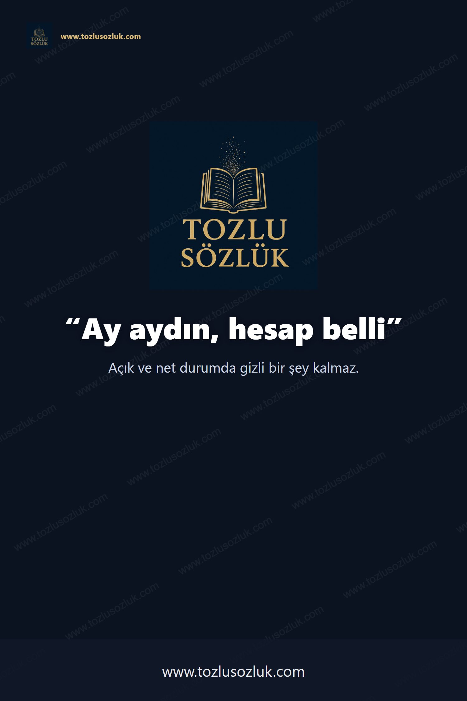 Ay aydın, hesap belli Pinterest görseli