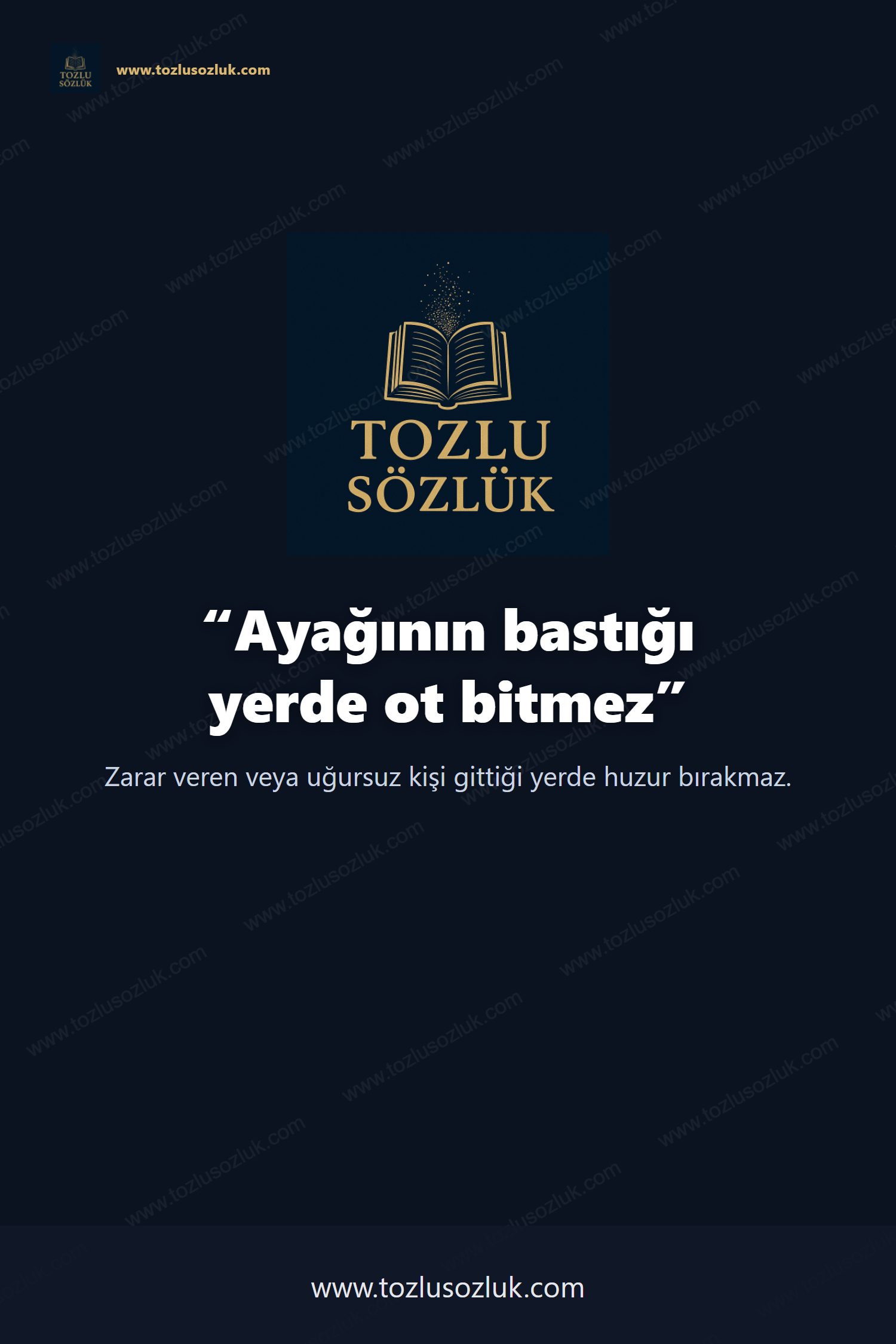 Ayağının bastığı yerde ot bitmez Pinterest görseli