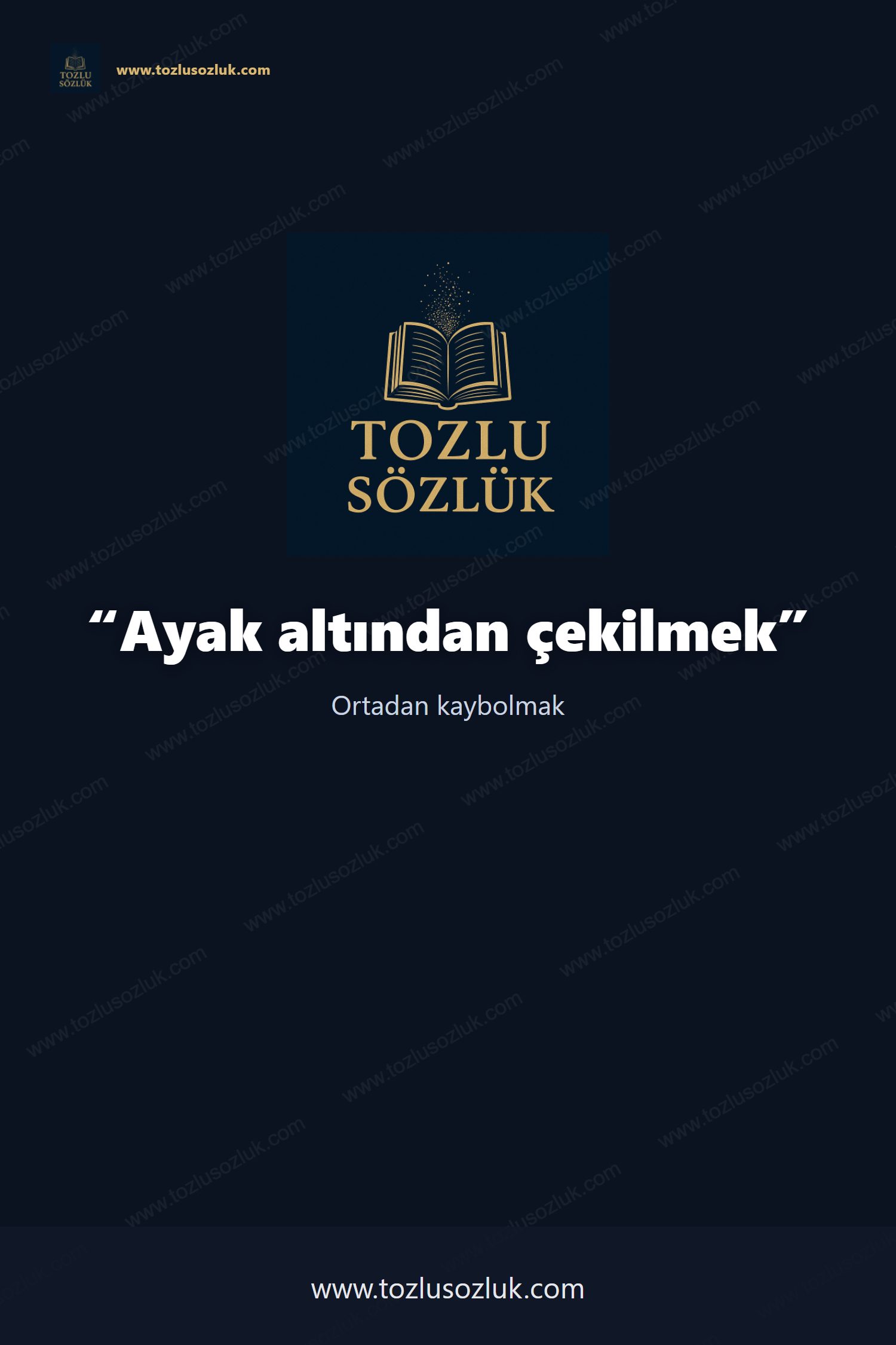 Ayak altından çekilmek Pinterest görseli