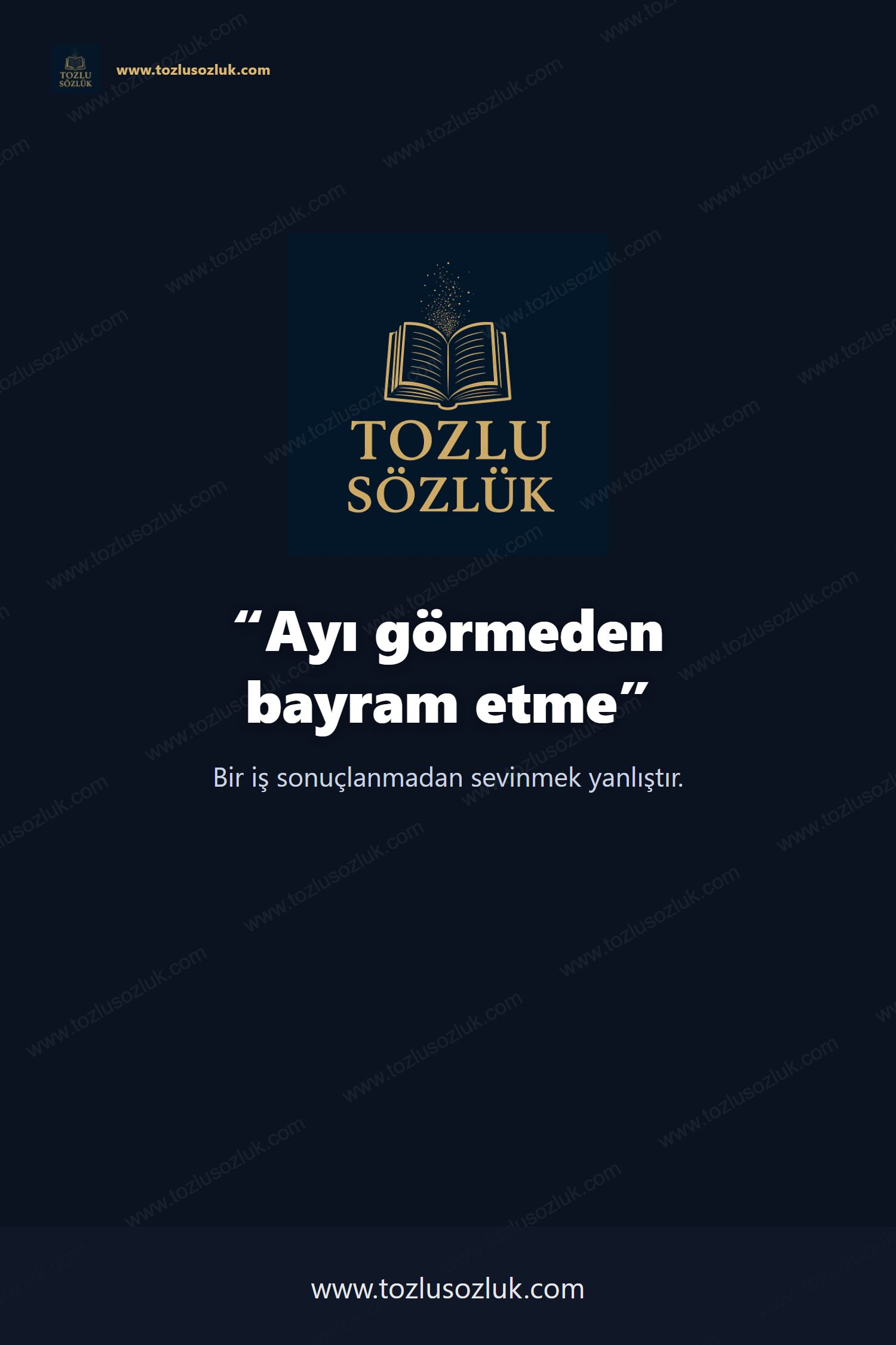 Ayı görmeden bayram etme Pinterest görseli