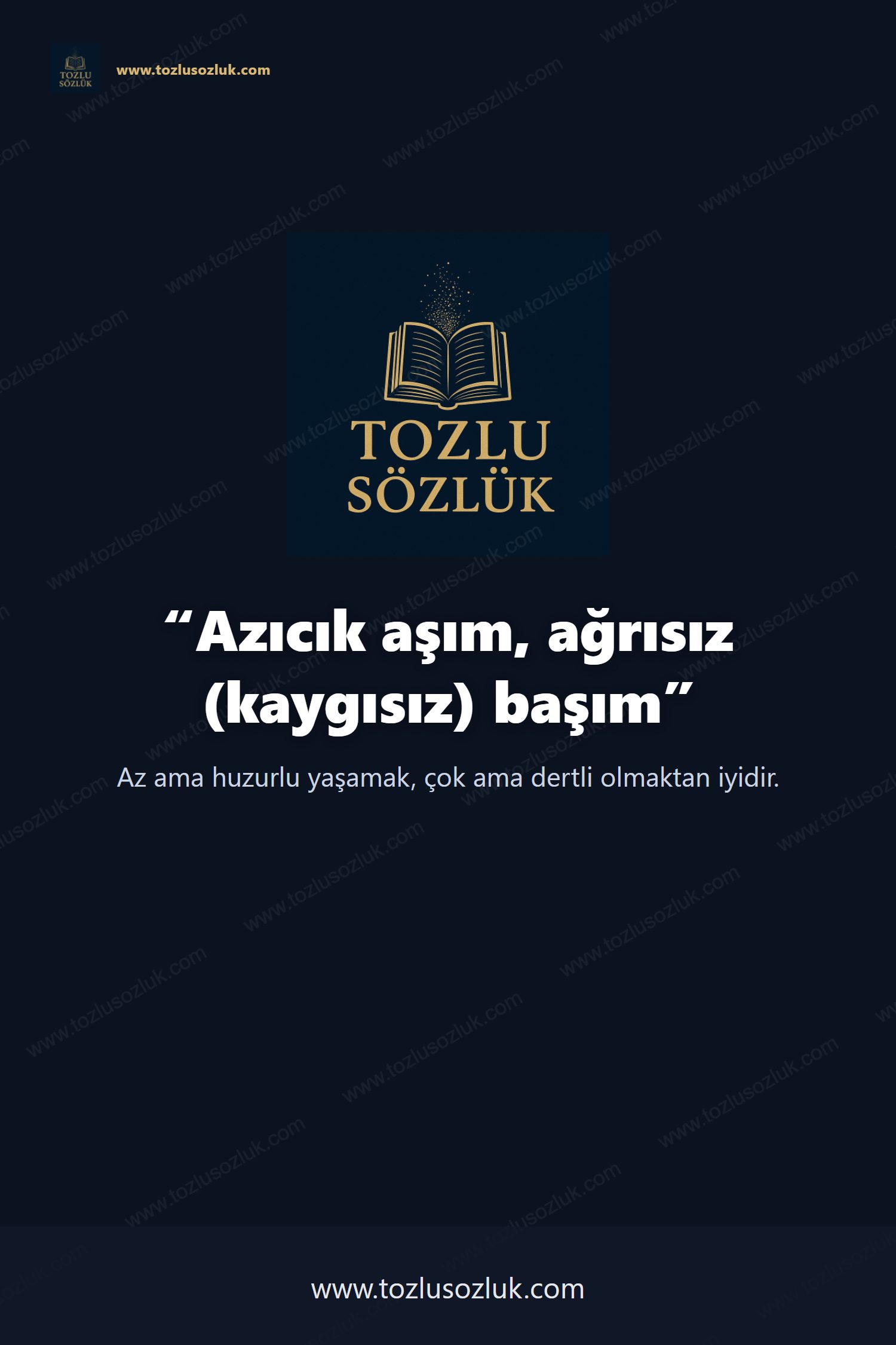 Azıcık aşım, ağrısız (kaygısız) başım Pinterest görseli