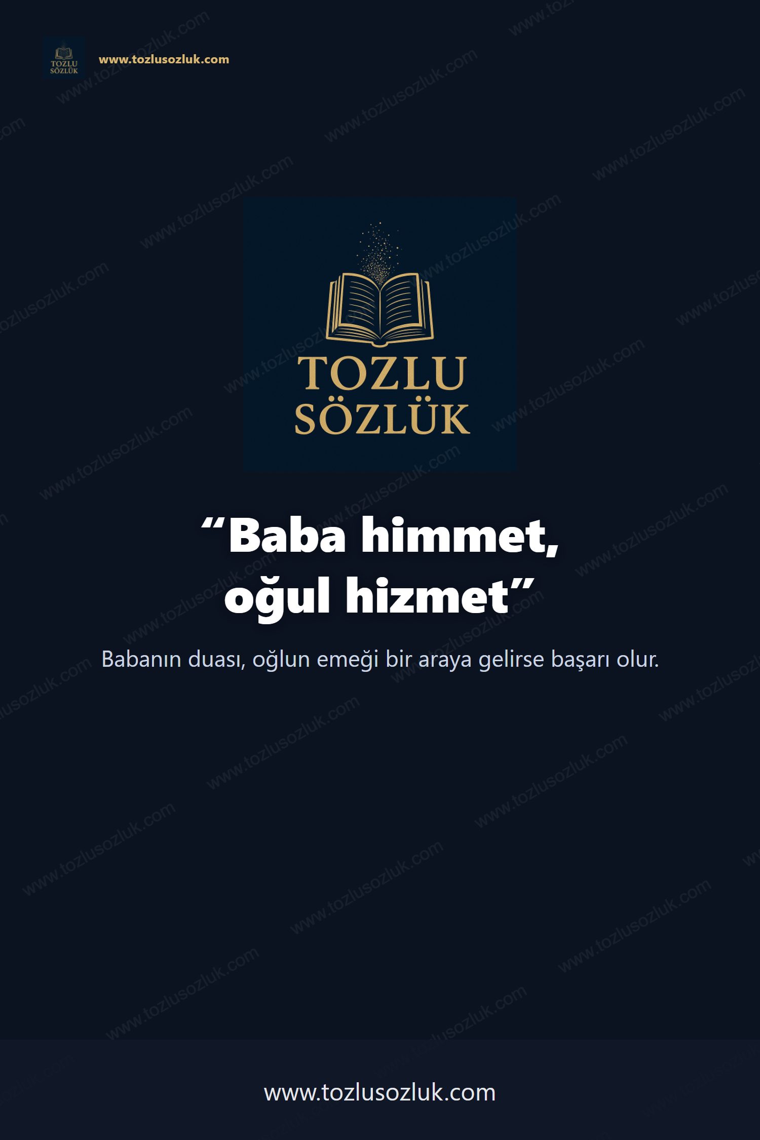Baba himmet, oğul hizmet Pinterest görseli