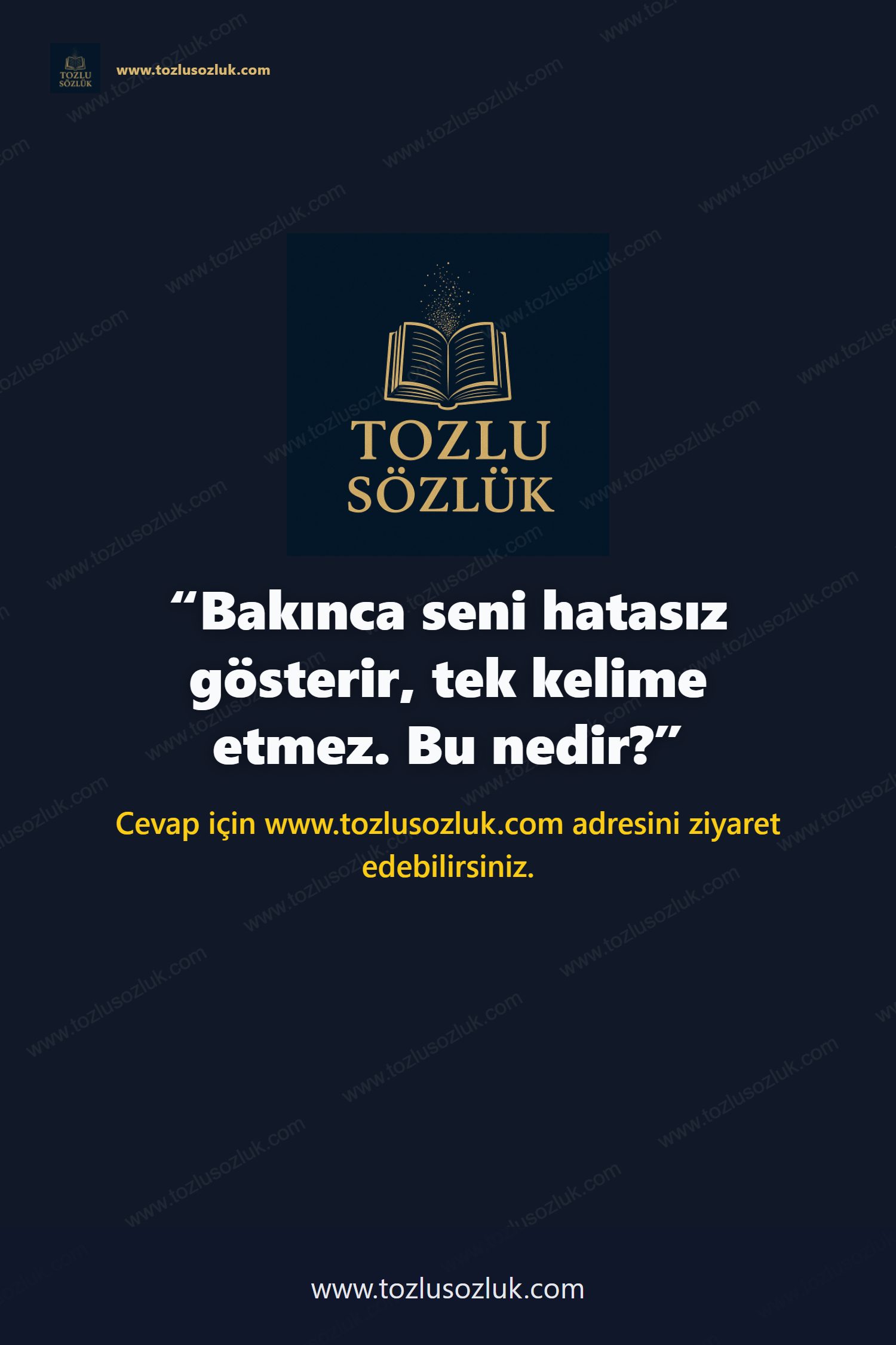 Bakınca seni hatasız gösterir, tek kelime etmez. Bu nedir? Pinterest görseli