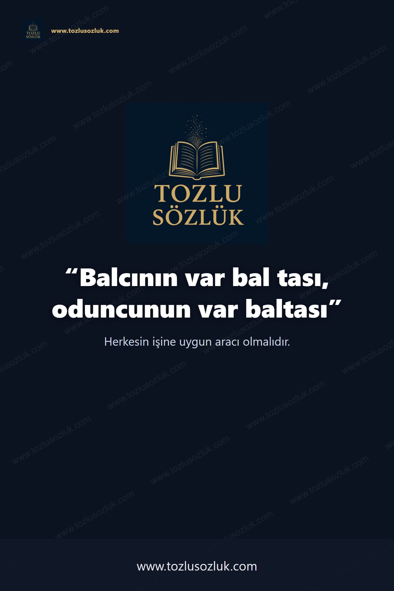 Balcının var bal tası, oduncunun var baltası Pinterest görseli