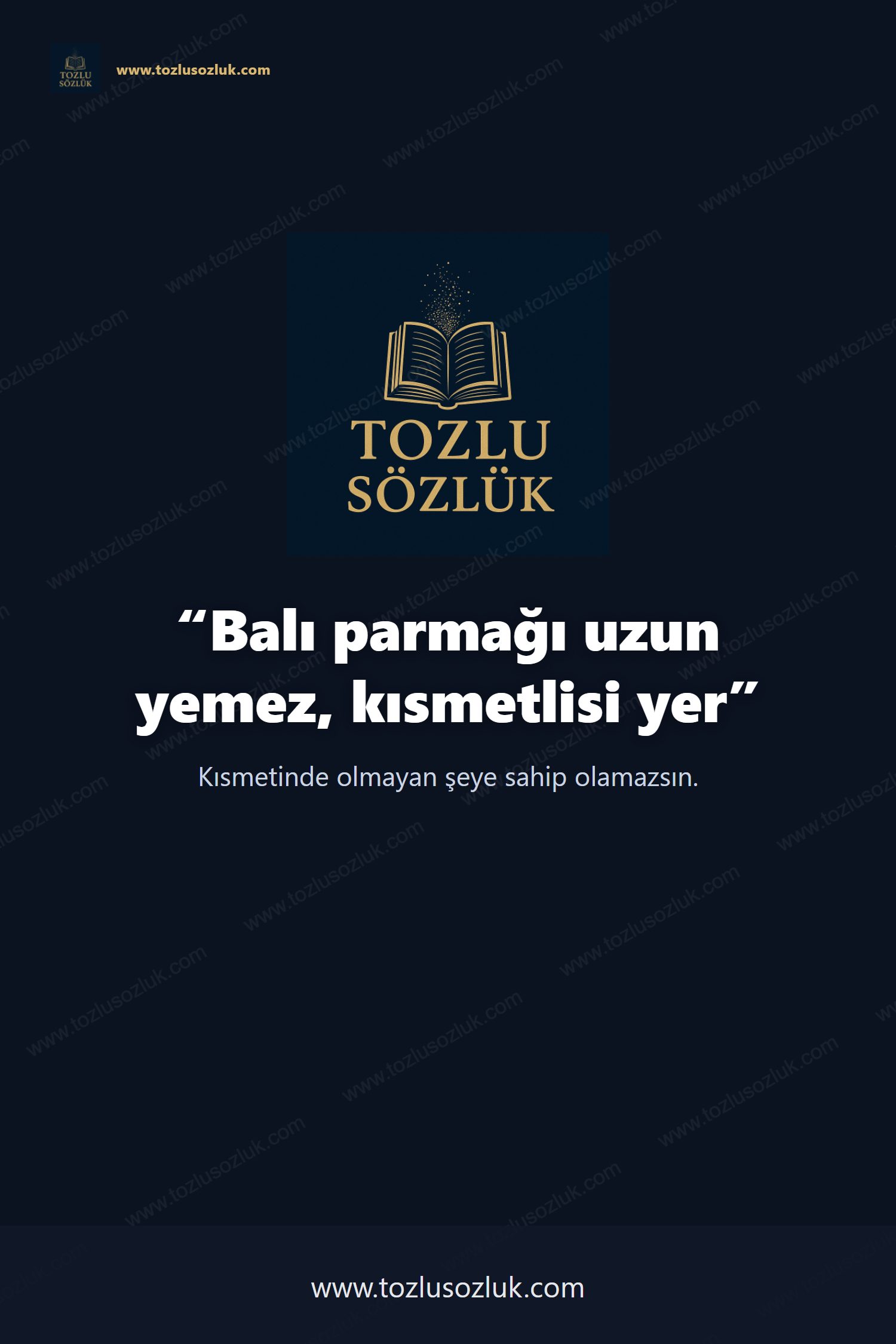 Balı parmağı uzun yemez, kısmetlisi yer Pinterest görseli