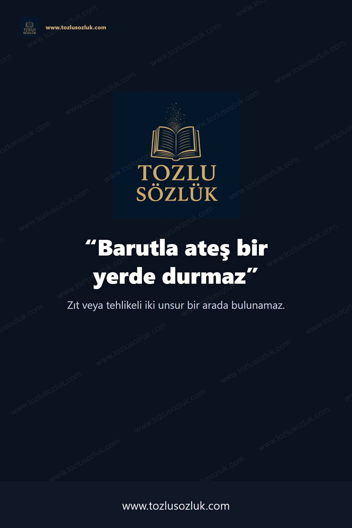 Barutla ateş bir yerde durmaz Pinterest görseli