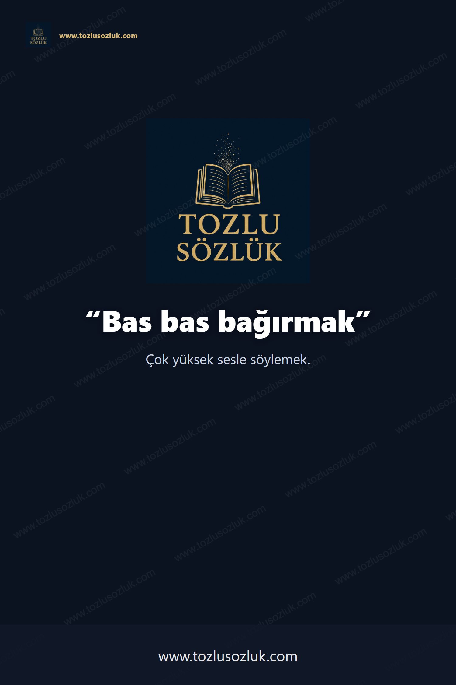 Bas bas bağırmak Pinterest görseli
