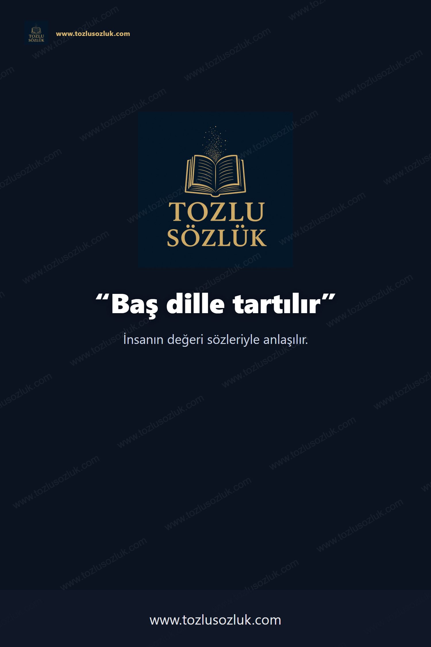 Baş dille tartılır Pinterest görseli