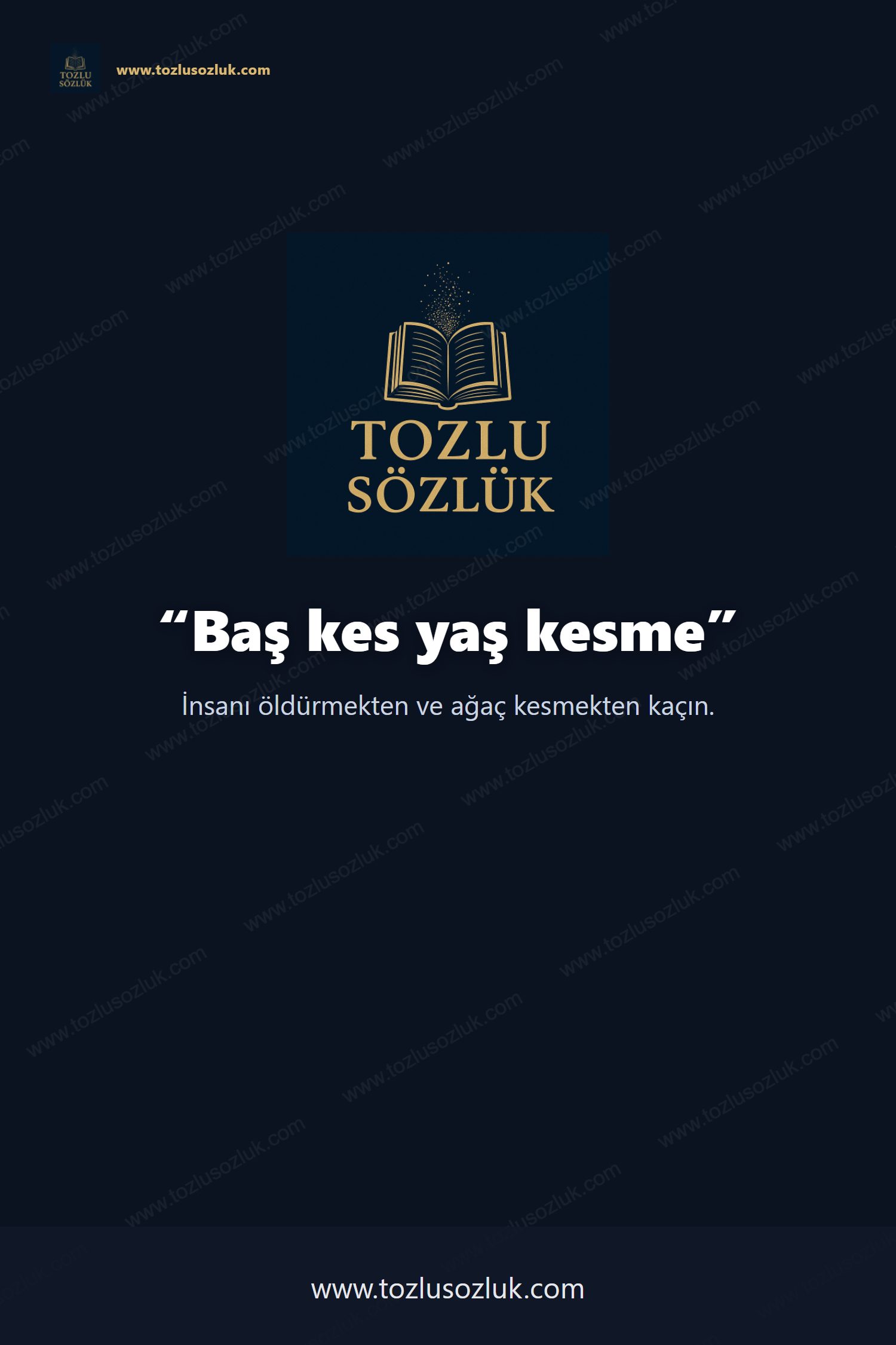 Baş kes yaş kesme Pinterest görseli