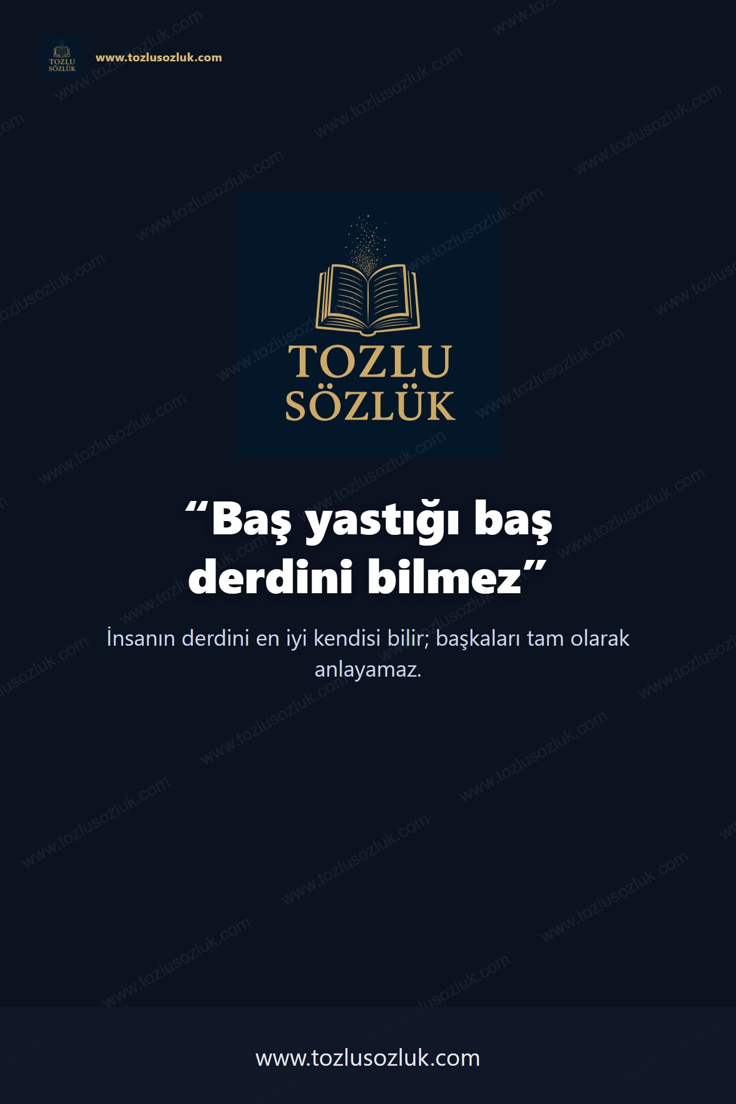 Baş yastığı baş derdini bilmez Pinterest görseli