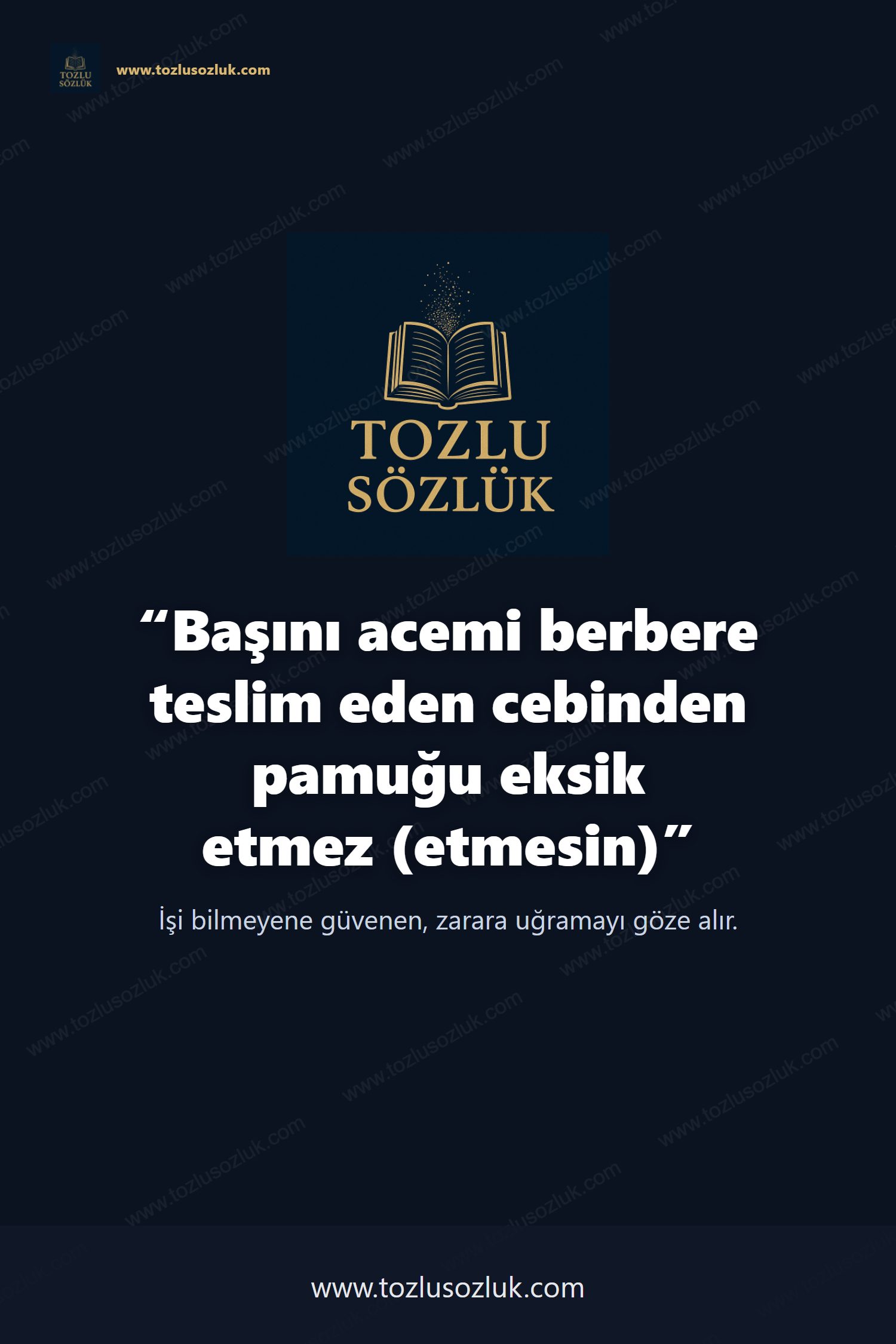 Başını acemi berbere teslim eden cebinden pamuğu eksik etmez (etmesin) Pinterest görseli