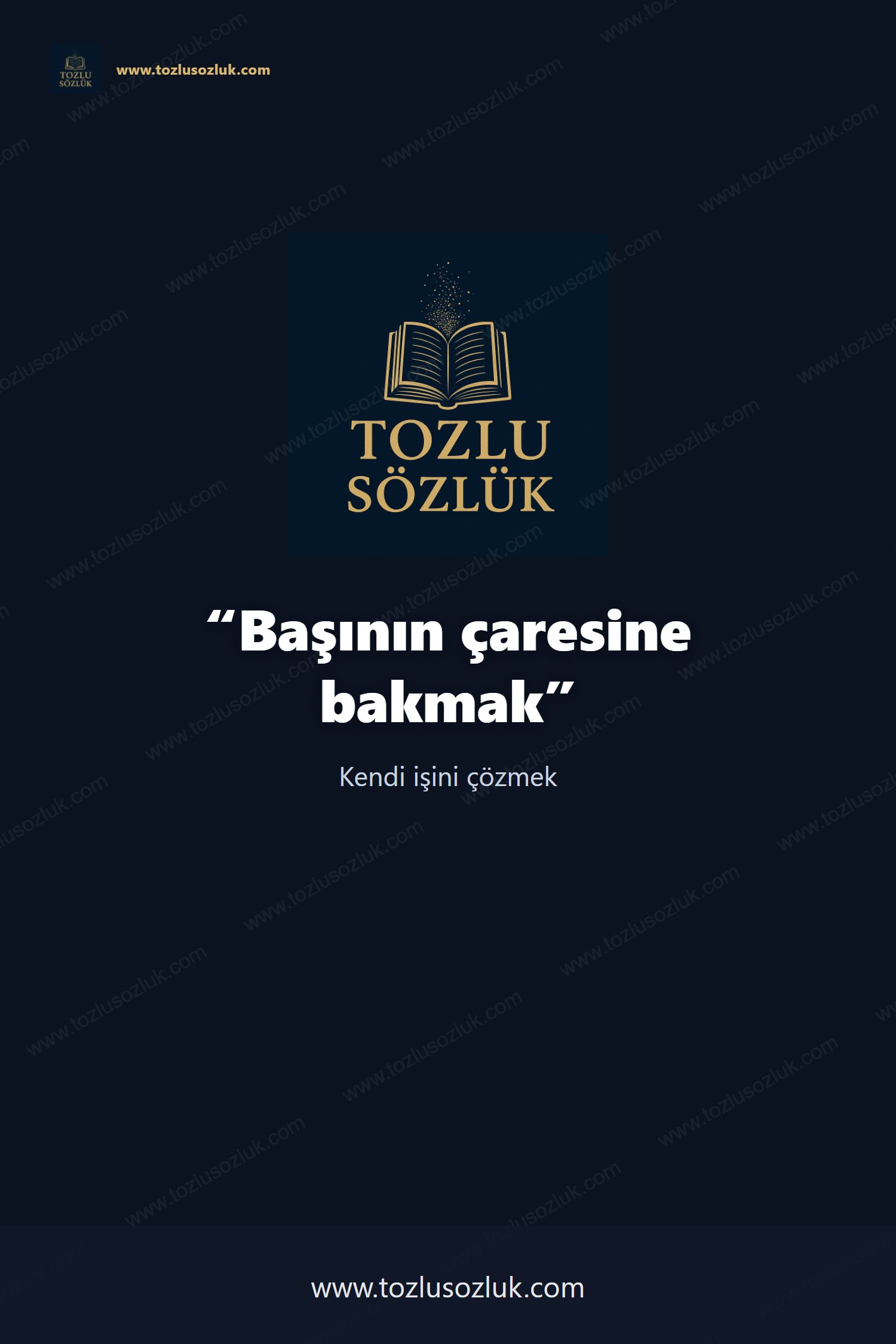 Başının çaresine bakmak Pinterest görseli