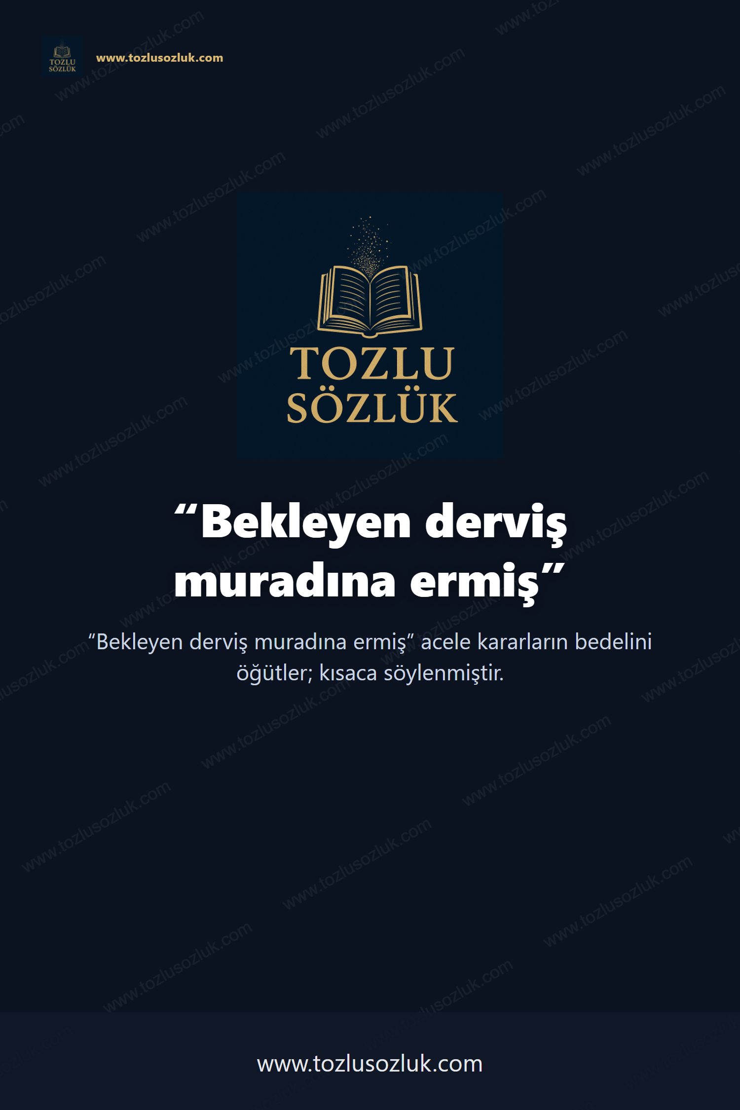 Bekleyen derviş muradına ermiş Pinterest görseli