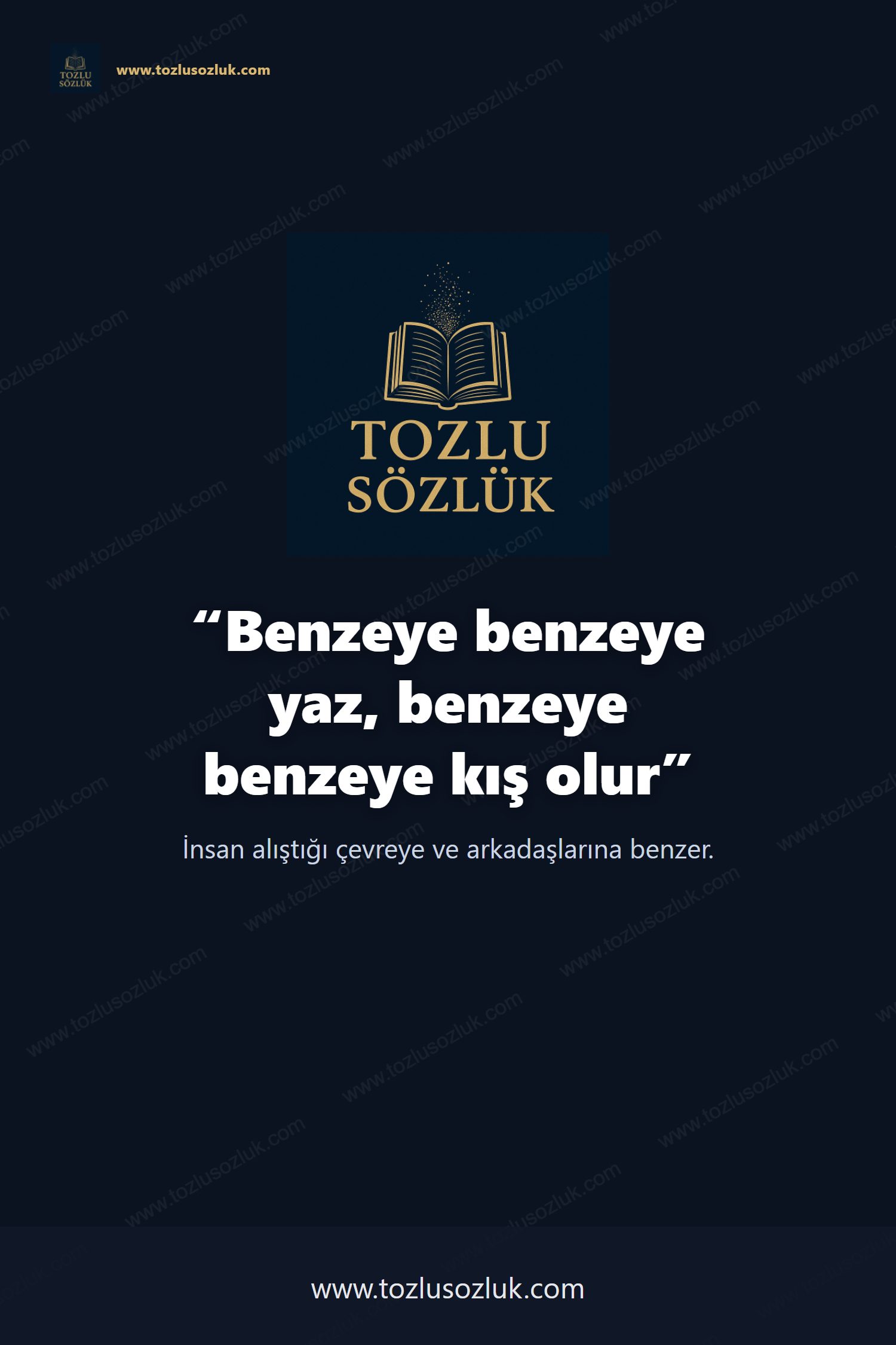 Benzeye benzeye yaz, benzeye benzeye kış olur Pinterest görseli