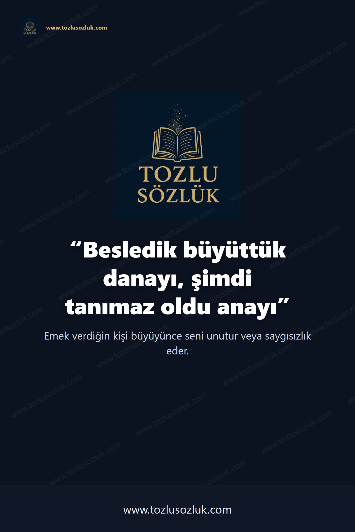 Besledik büyüttük danayı, şimdi tanımaz oldu anayı Pinterest görseli