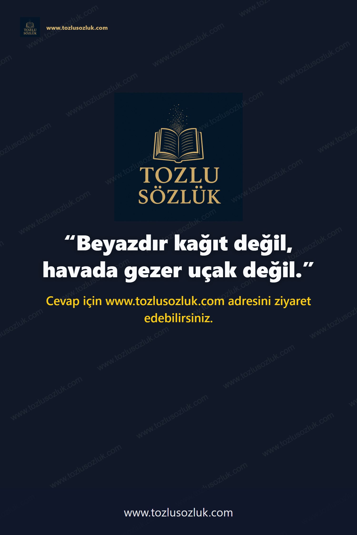 Beyazdır kağıt değil, havada gezer uçak değil. Pinterest görseli