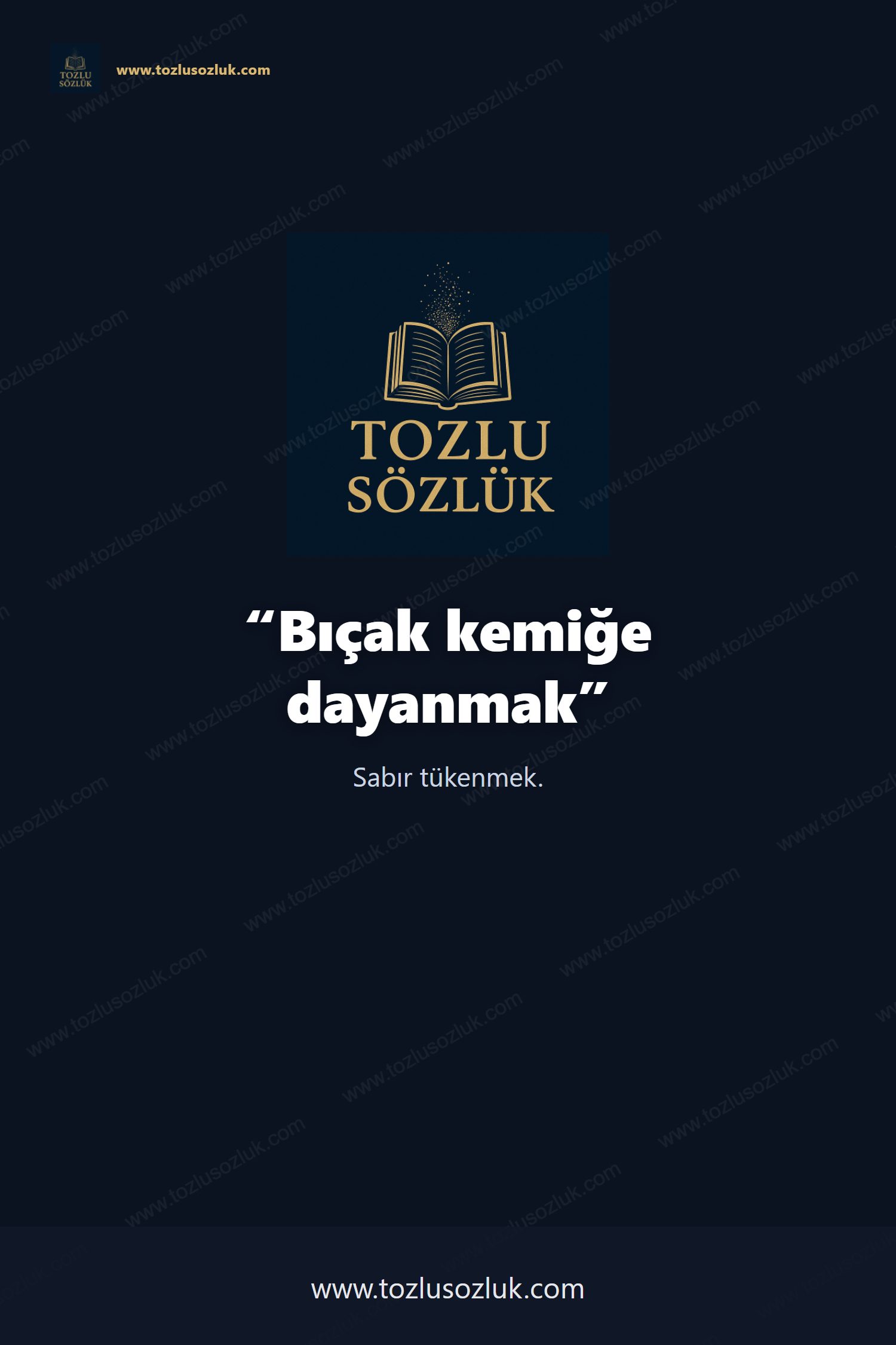 Bıçak kemiğe dayanmak Pinterest görseli