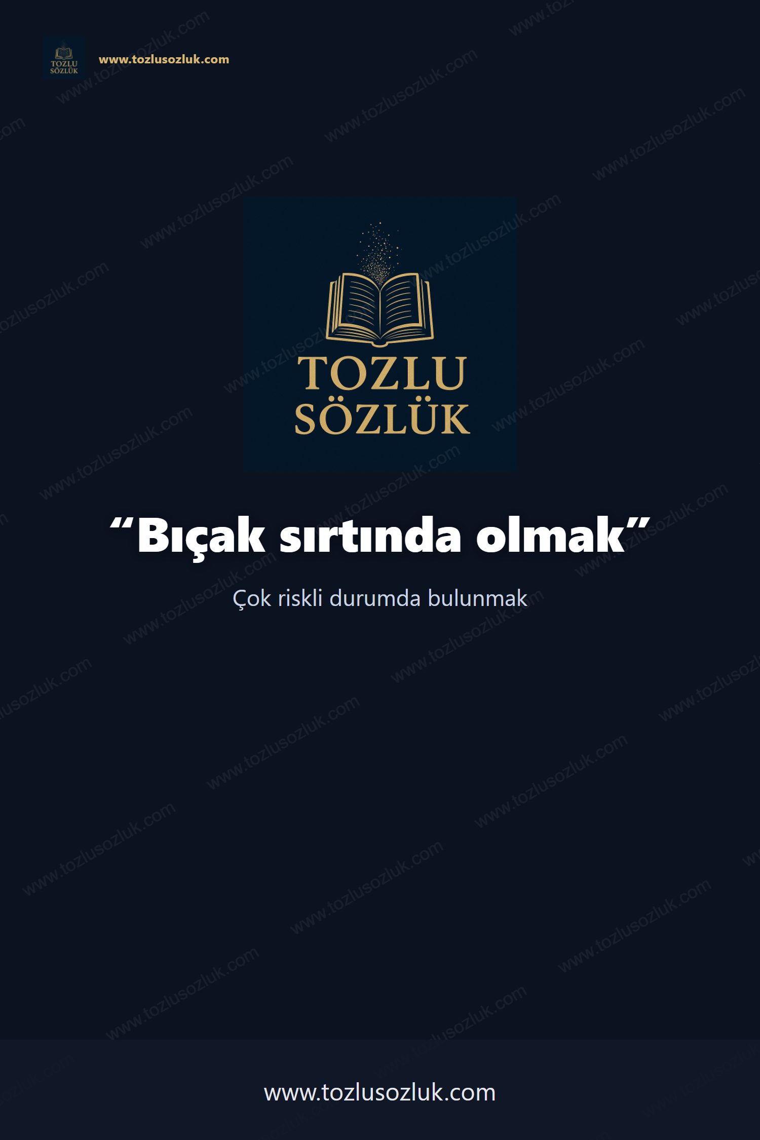 Bıçak sırtında olmak Pinterest görseli