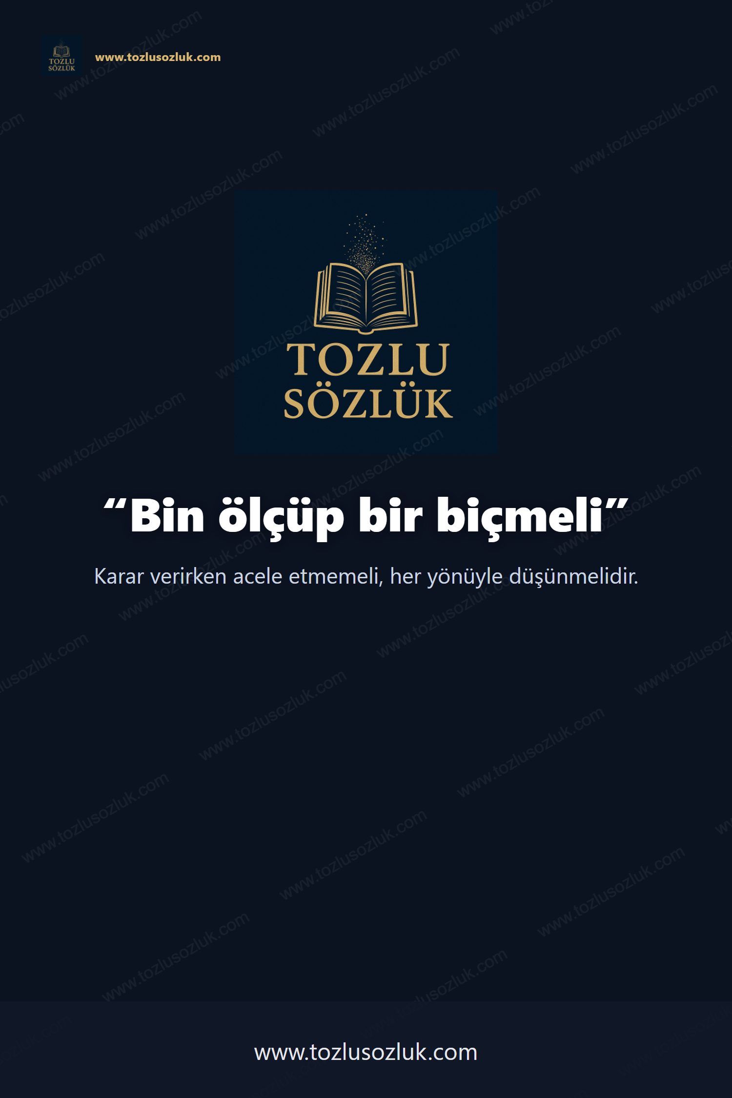 Bin ölçüp bir biçmeli Pinterest görseli