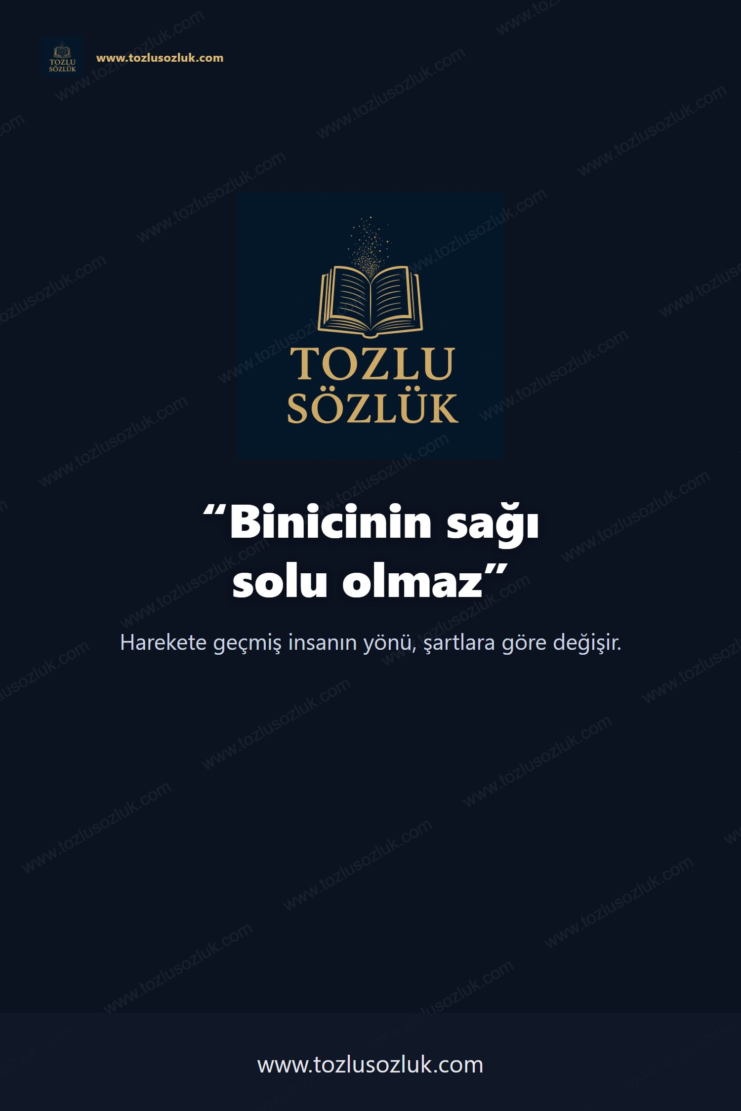 Binicinin sağı solu olmaz Pinterest görseli